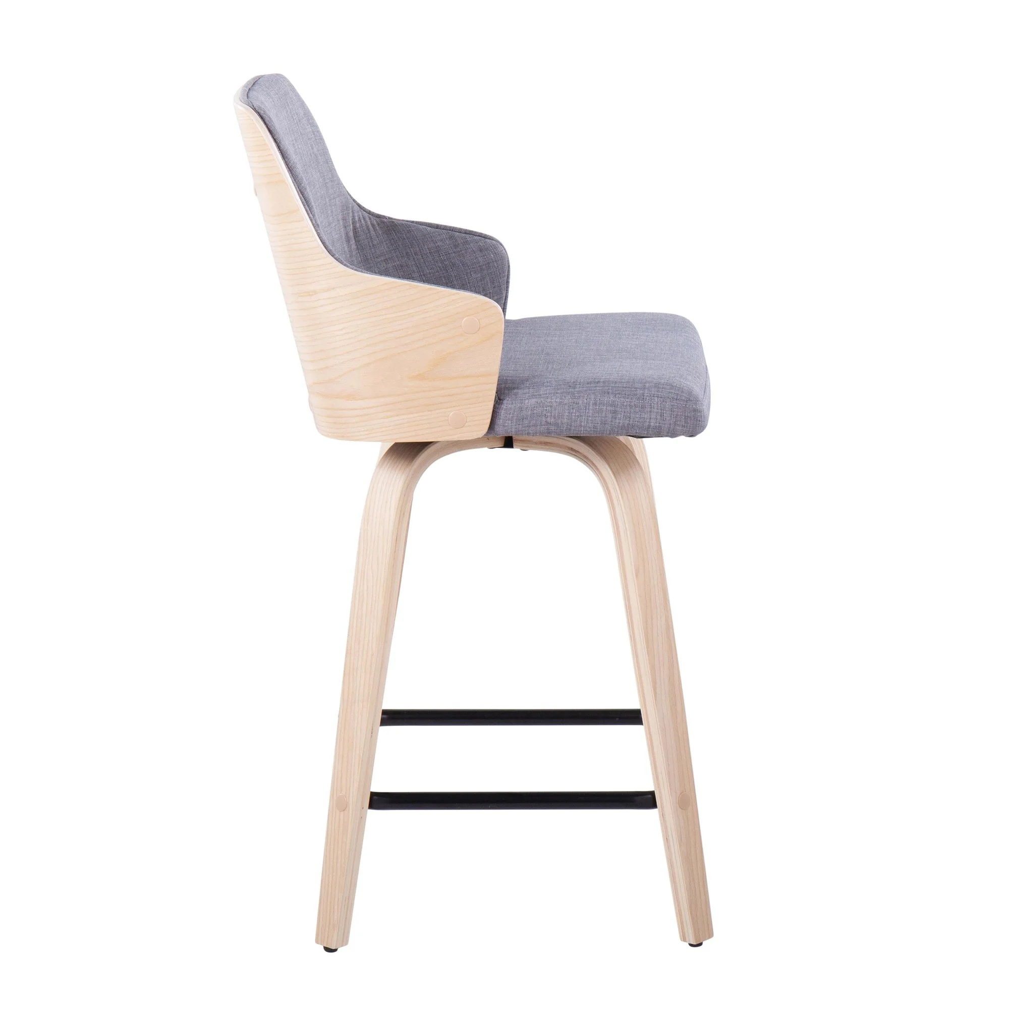 Stella 24" Fixed-Height Counter Stool - Set of 2 Cream By LumiSource - Image 14