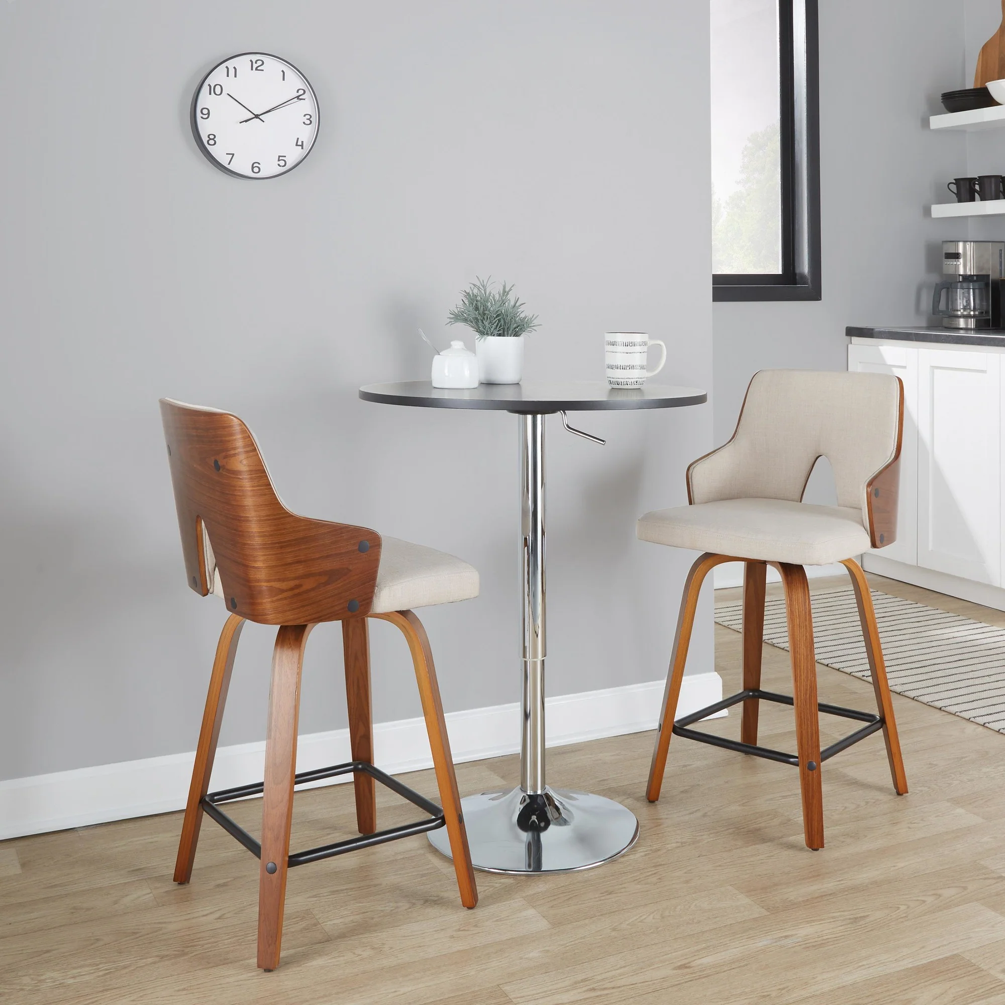 Stella 24" Fixed-Height Counter Stool - Set of 2 Cream By LumiSource - Image 19