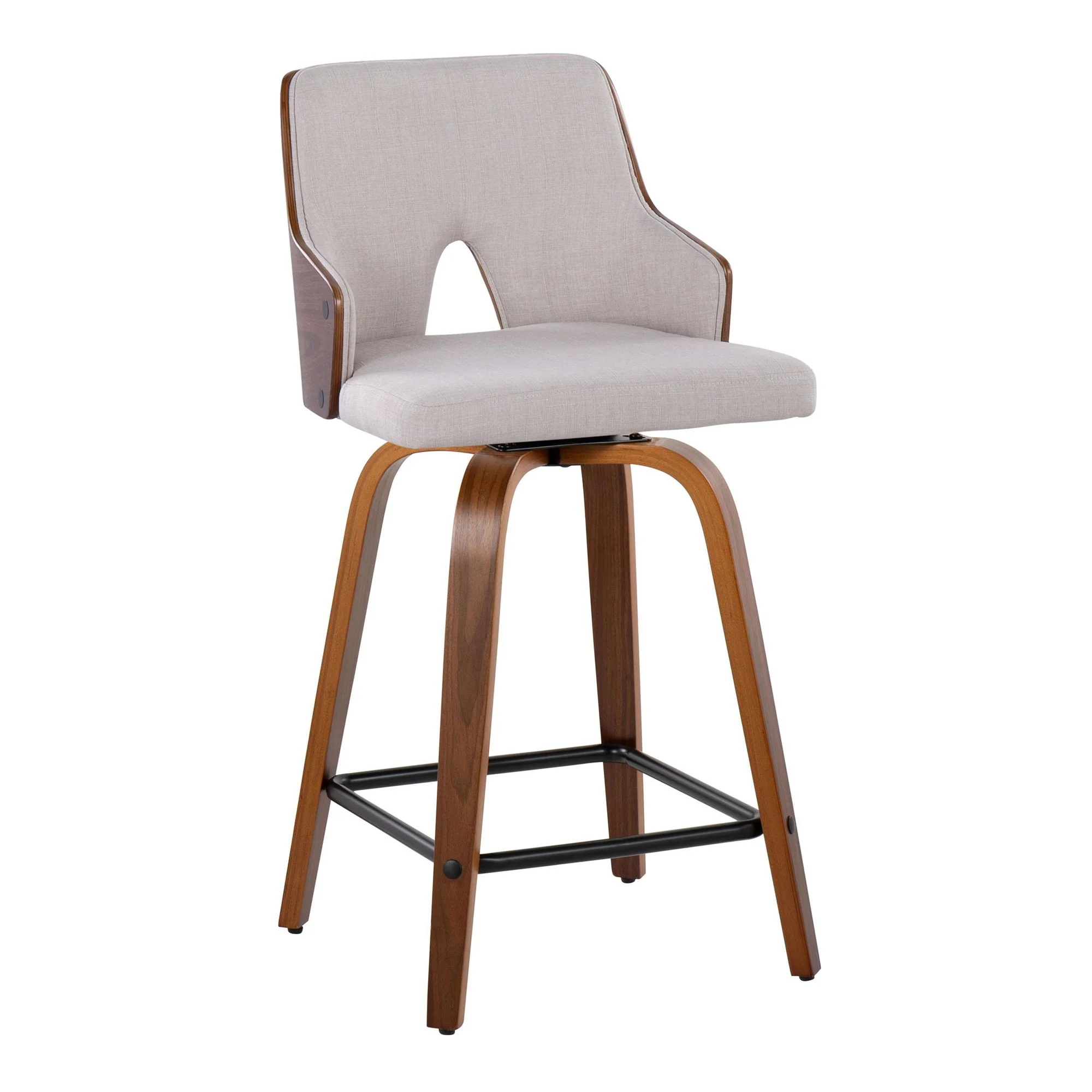 Stella 24" Fixed-Height Counter Stool - Set of 2 Cream By LumiSource - Image 22