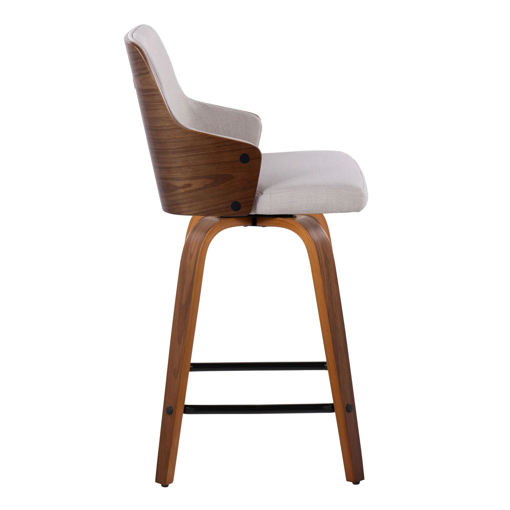 Stella 24" Fixed-Height Counter Stool - Set of 2 Cream By LumiSource - Image 23