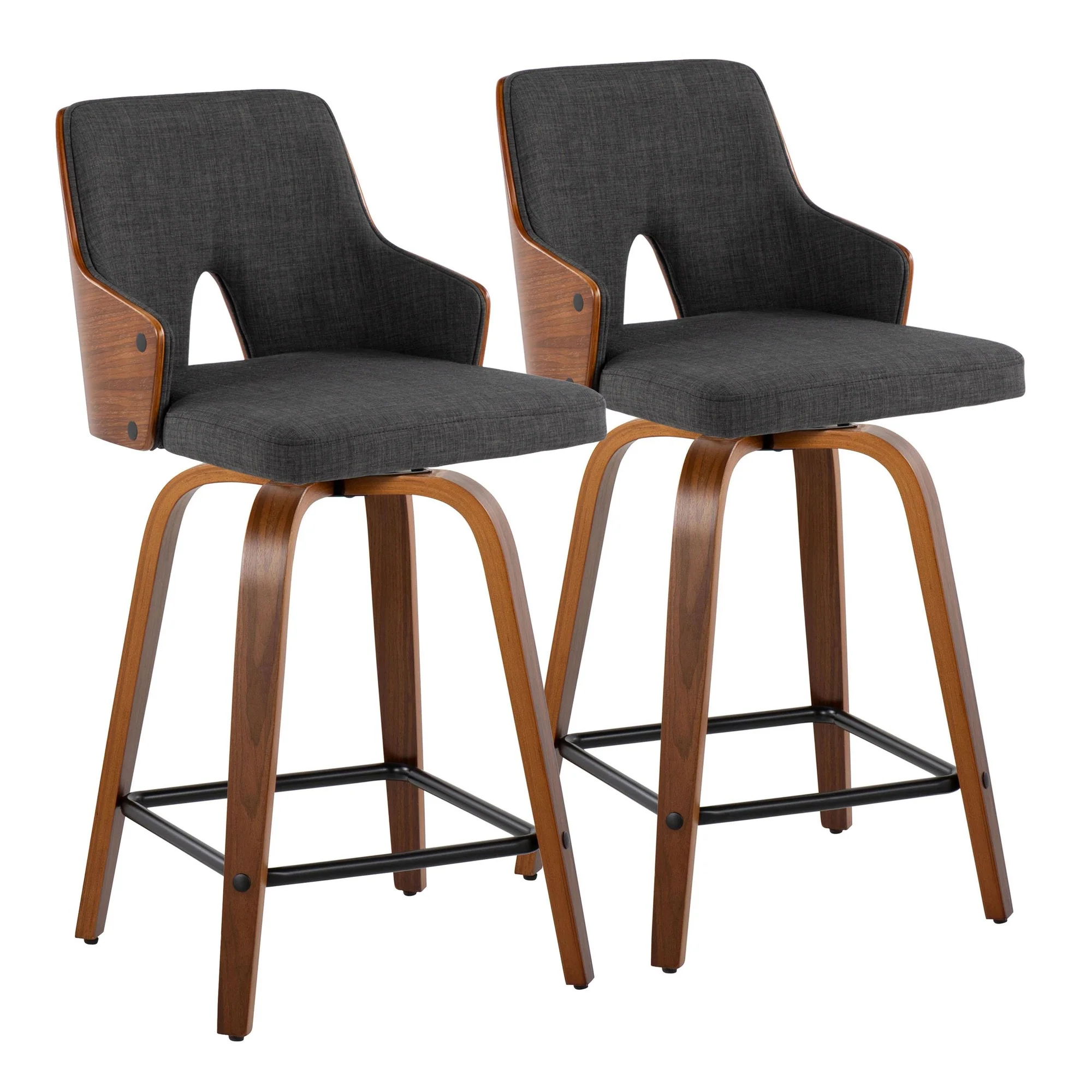 Stella 24" Fixed-Height Counter Stool - Set of 2 Cream By LumiSource - Image 29