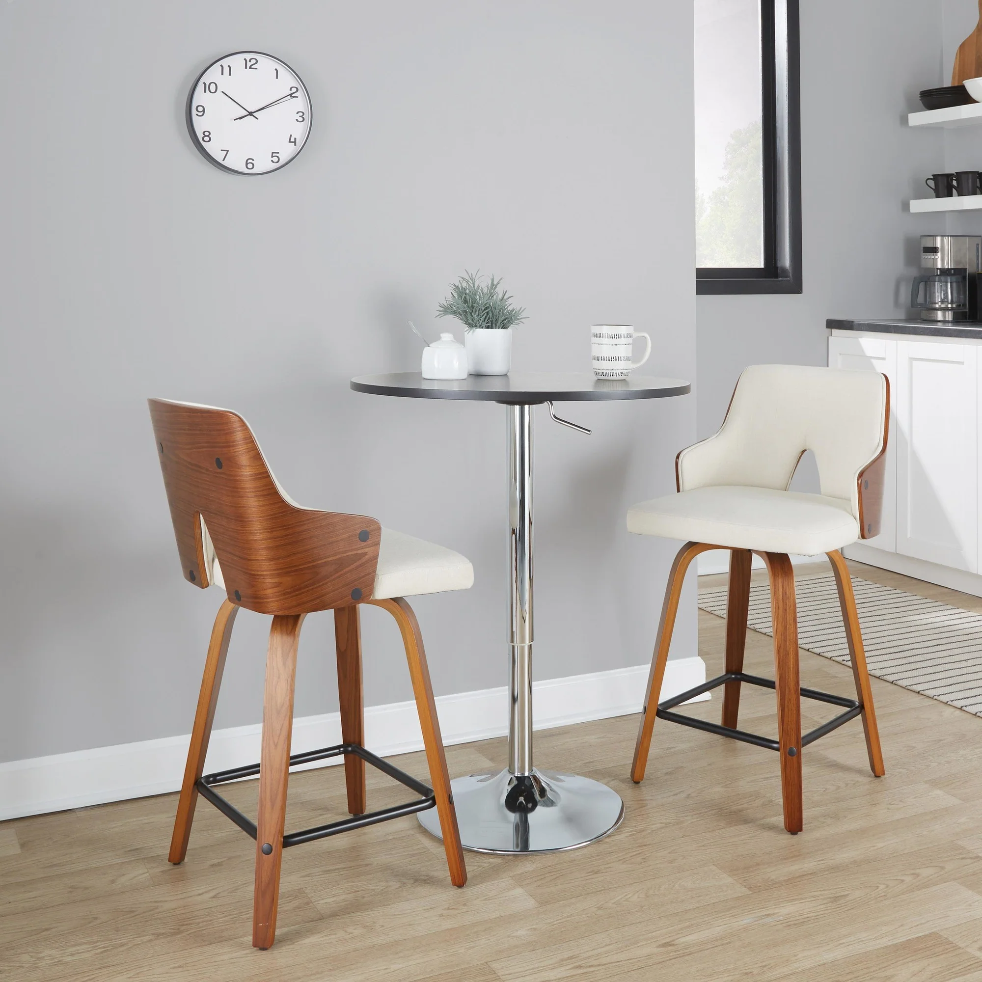 Stella 24" Fixed-Height Counter Stool - Set of 2 Cream By LumiSource - Image 36