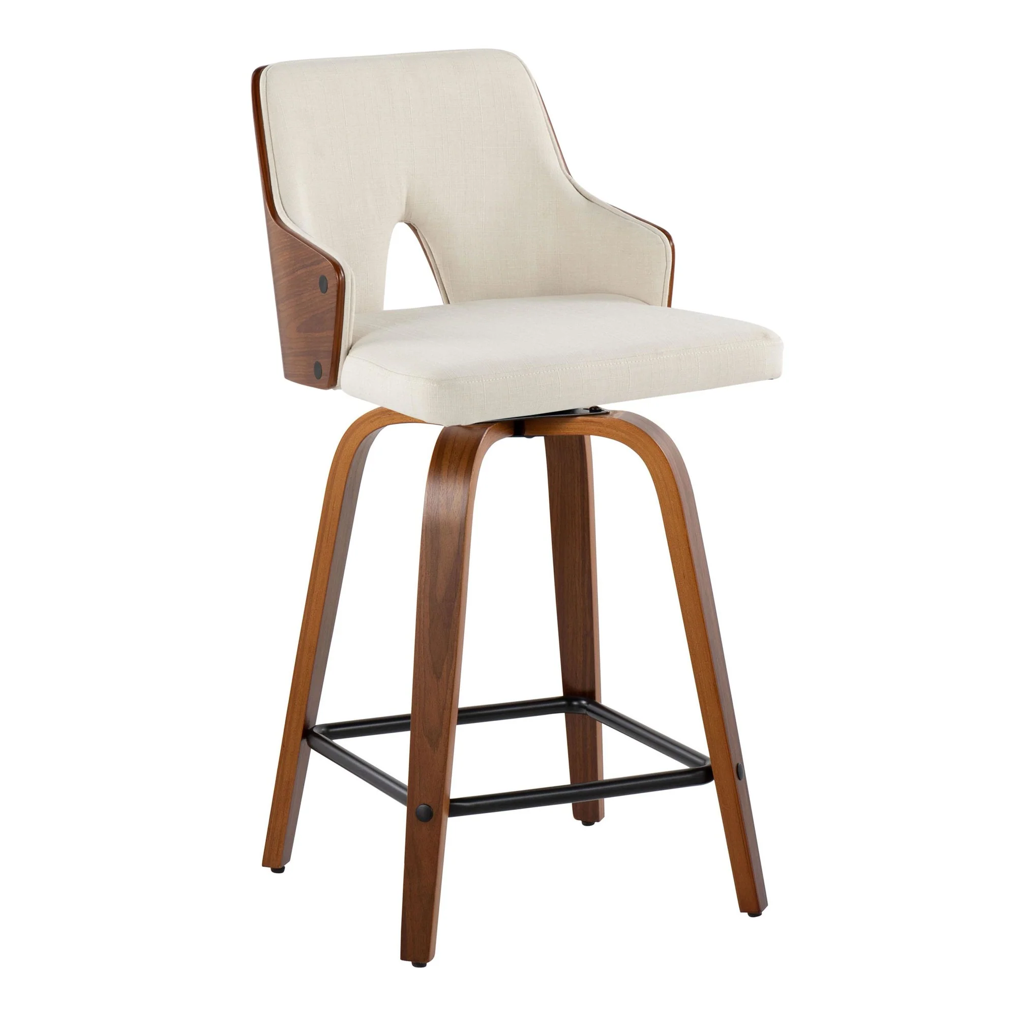 Stella 24" Fixed-Height Counter Stool - Set of 2 Cream By LumiSource - Image 39