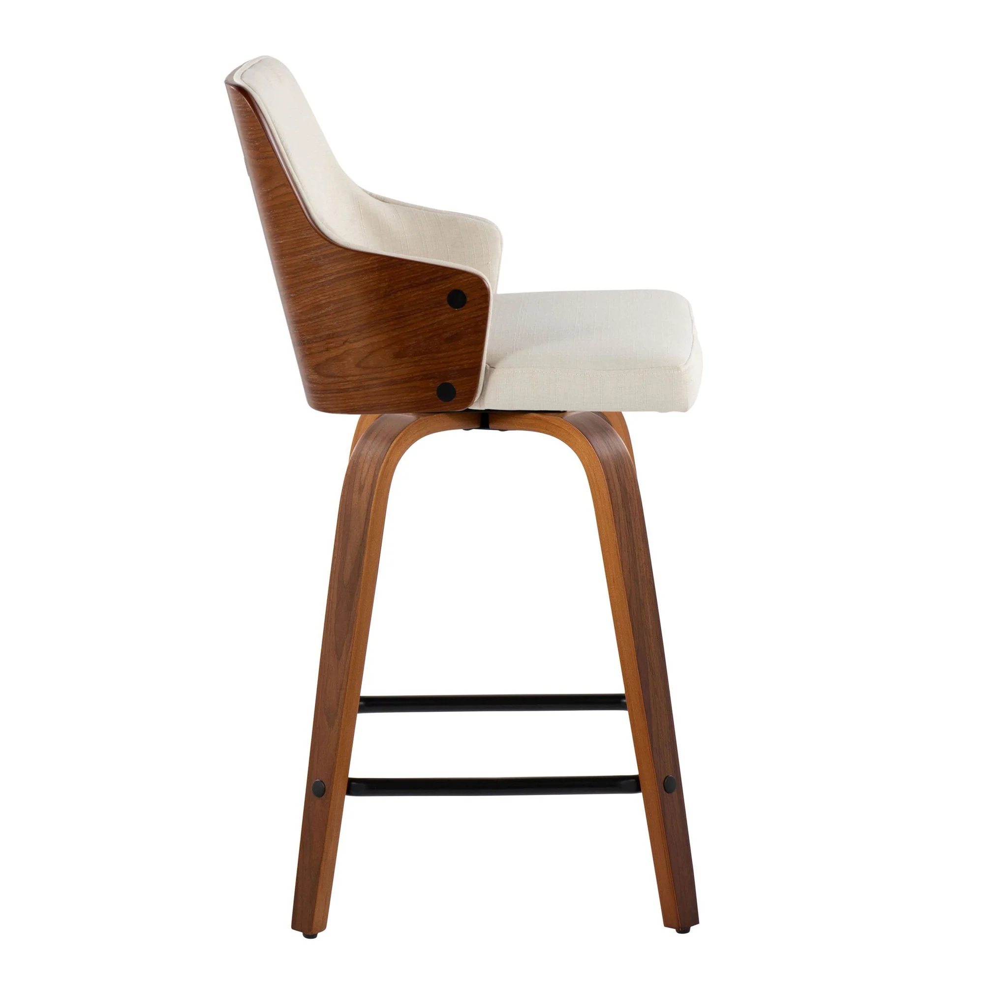 Stella 24" Fixed-Height Counter Stool - Set of 2 Cream By LumiSource - Image 40