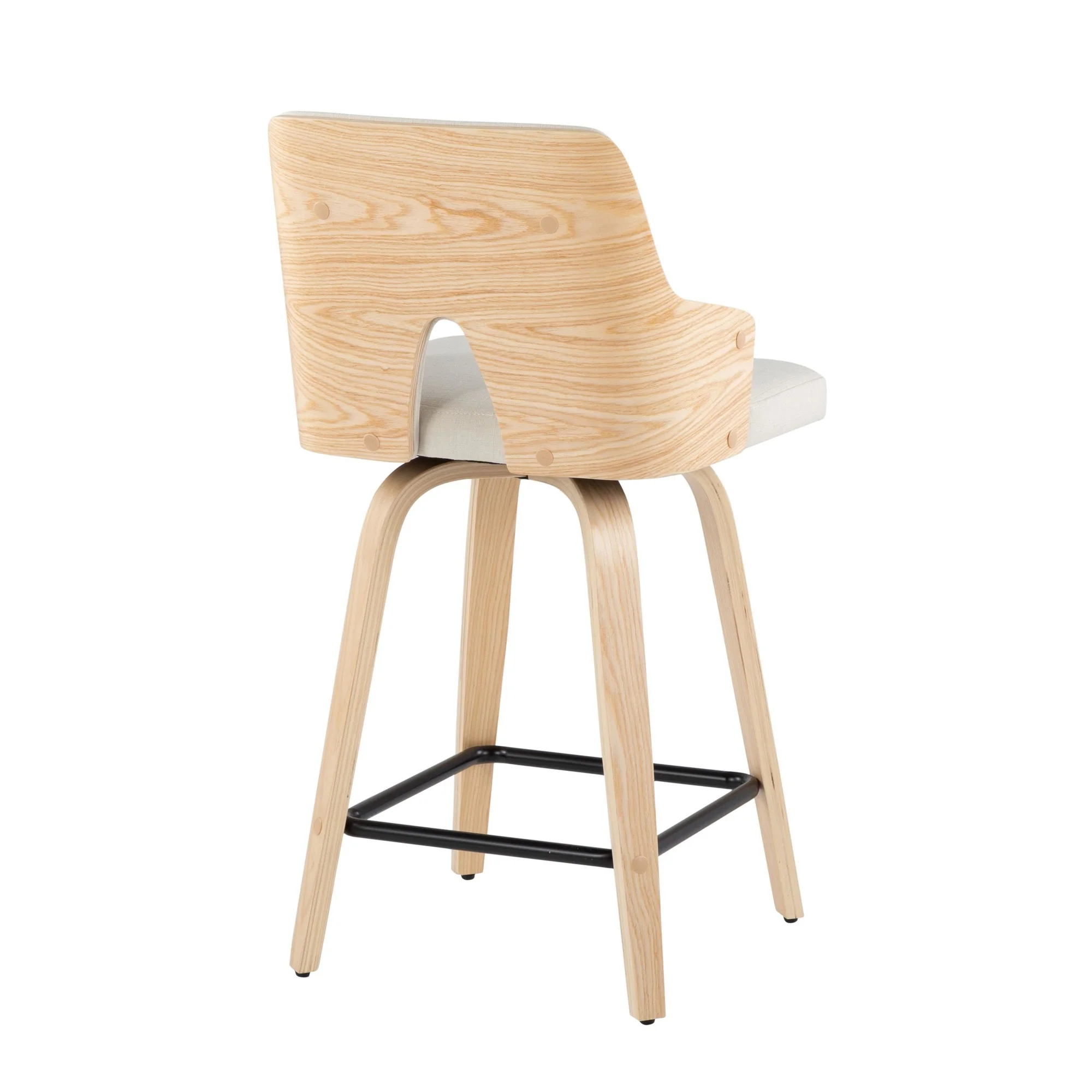 Stella 24" Fixed-Height Counter Stool - Set of 2 Cream By LumiSource - Image 6