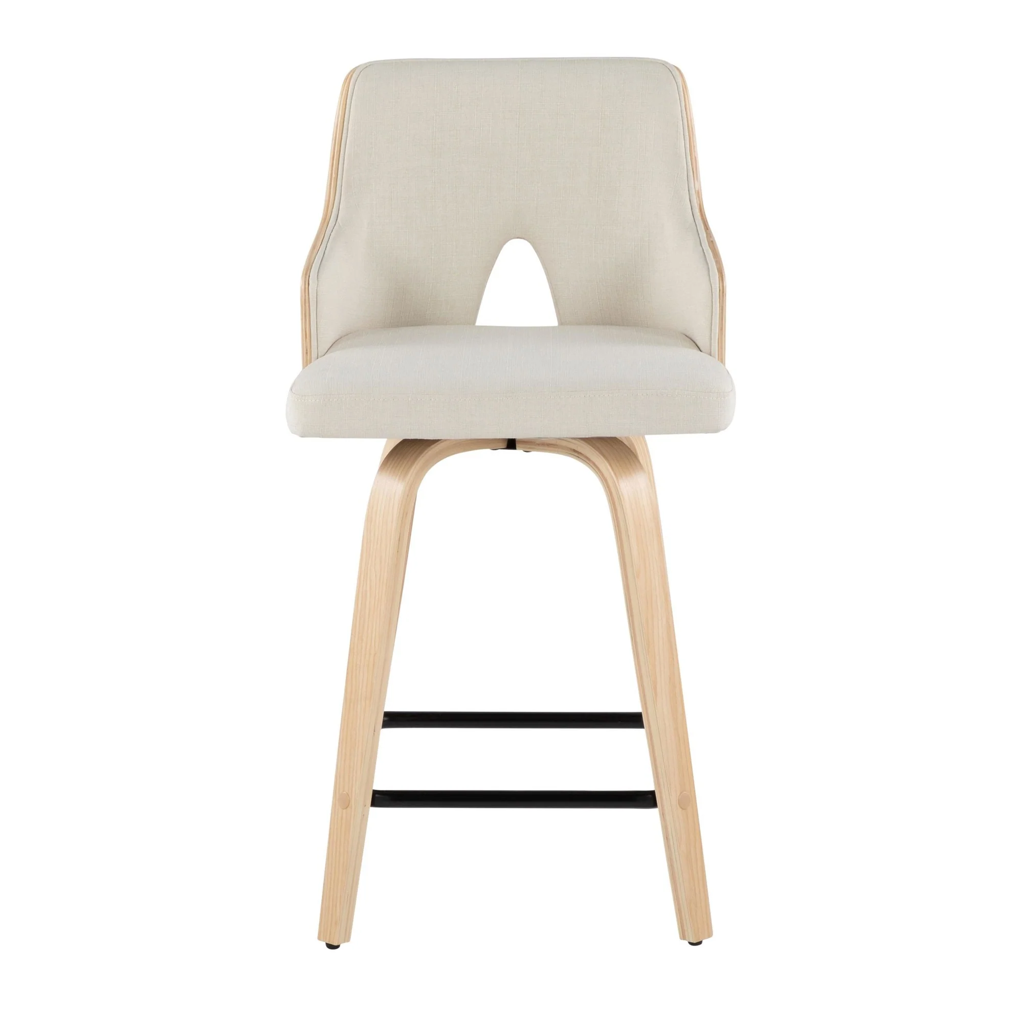 Stella 24" Fixed-Height Counter Stool - Set of 2 Cream By LumiSource - Image 8