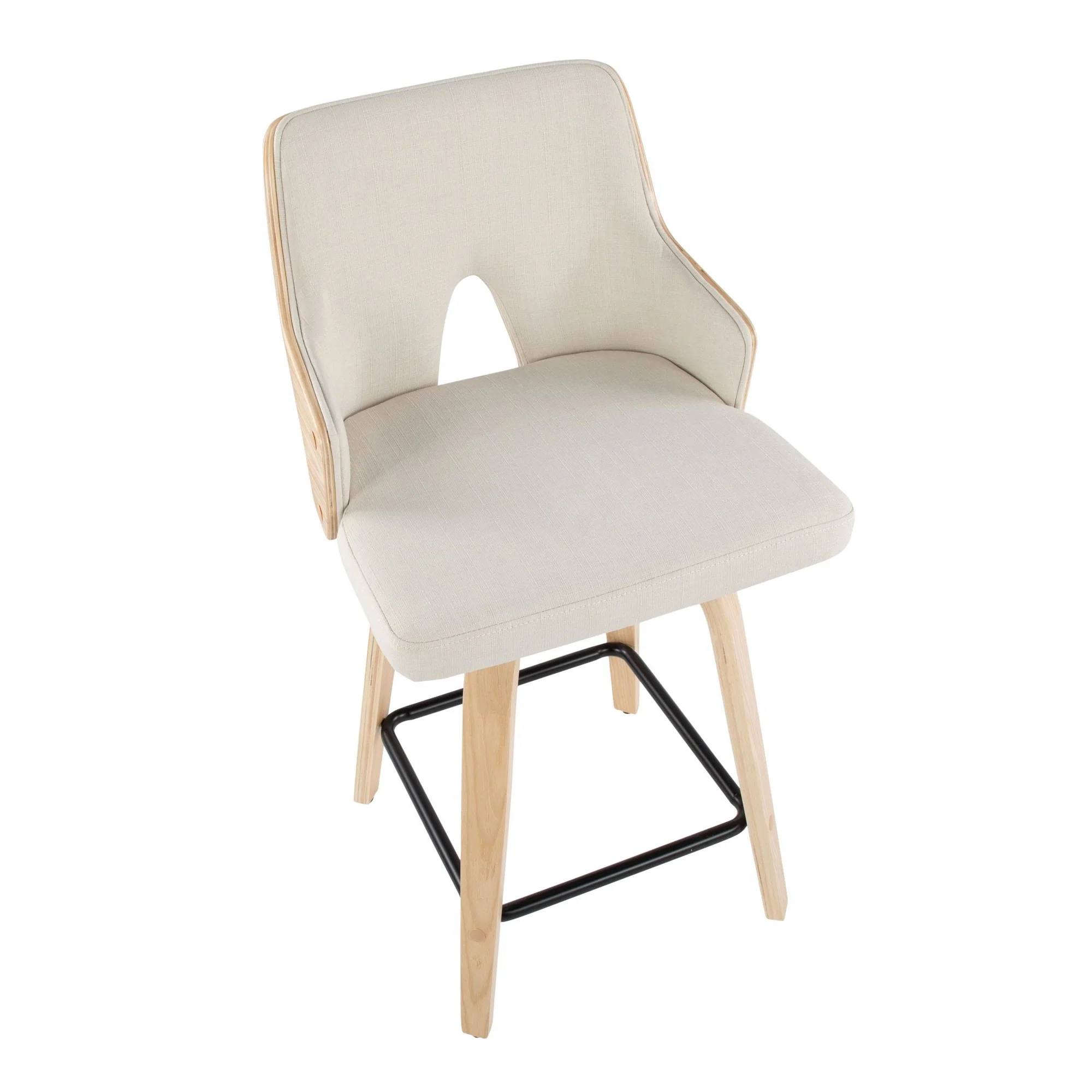 Stella 24" Fixed-Height Counter Stool - Set of 2 Cream By LumiSource - Image 9
