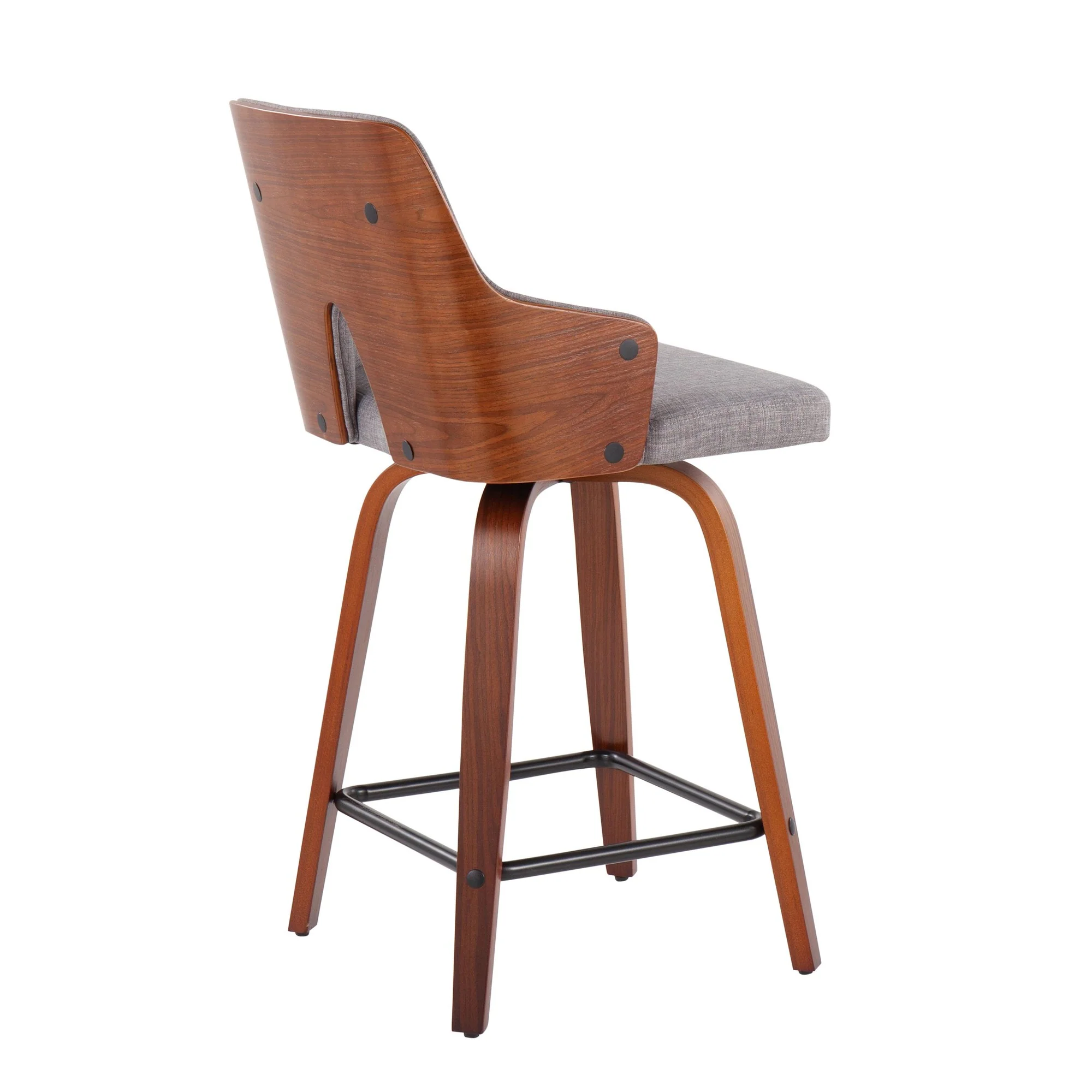 Stella 24" Fixed Height Counter Stool - Set of 2 Gray By LumiSource - Image 9