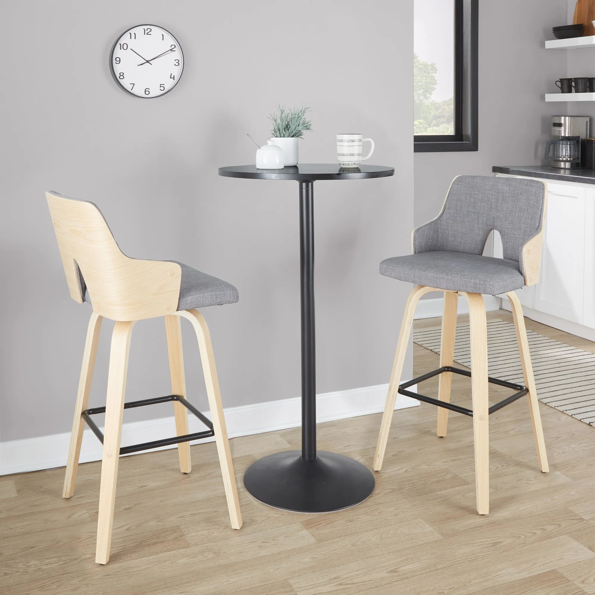 Stella 30" Fixed-Height Barstool - Set of 2 Cream By LumiSource - Image 10