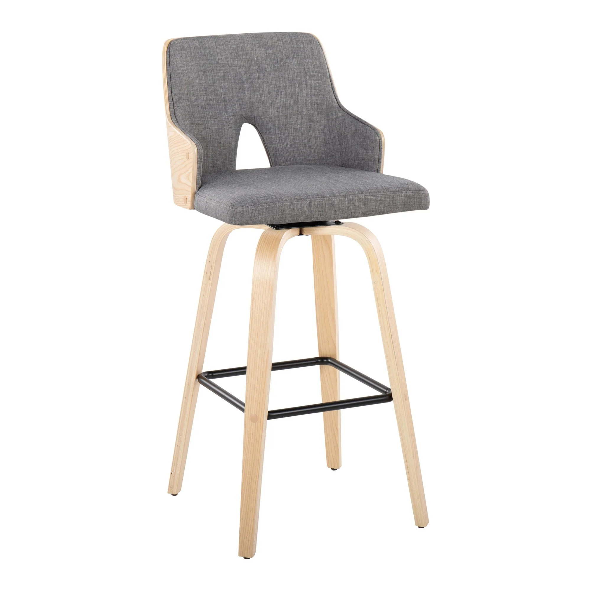 Stella 30" Fixed-Height Barstool - Set of 2 Cream By LumiSource - Image 12