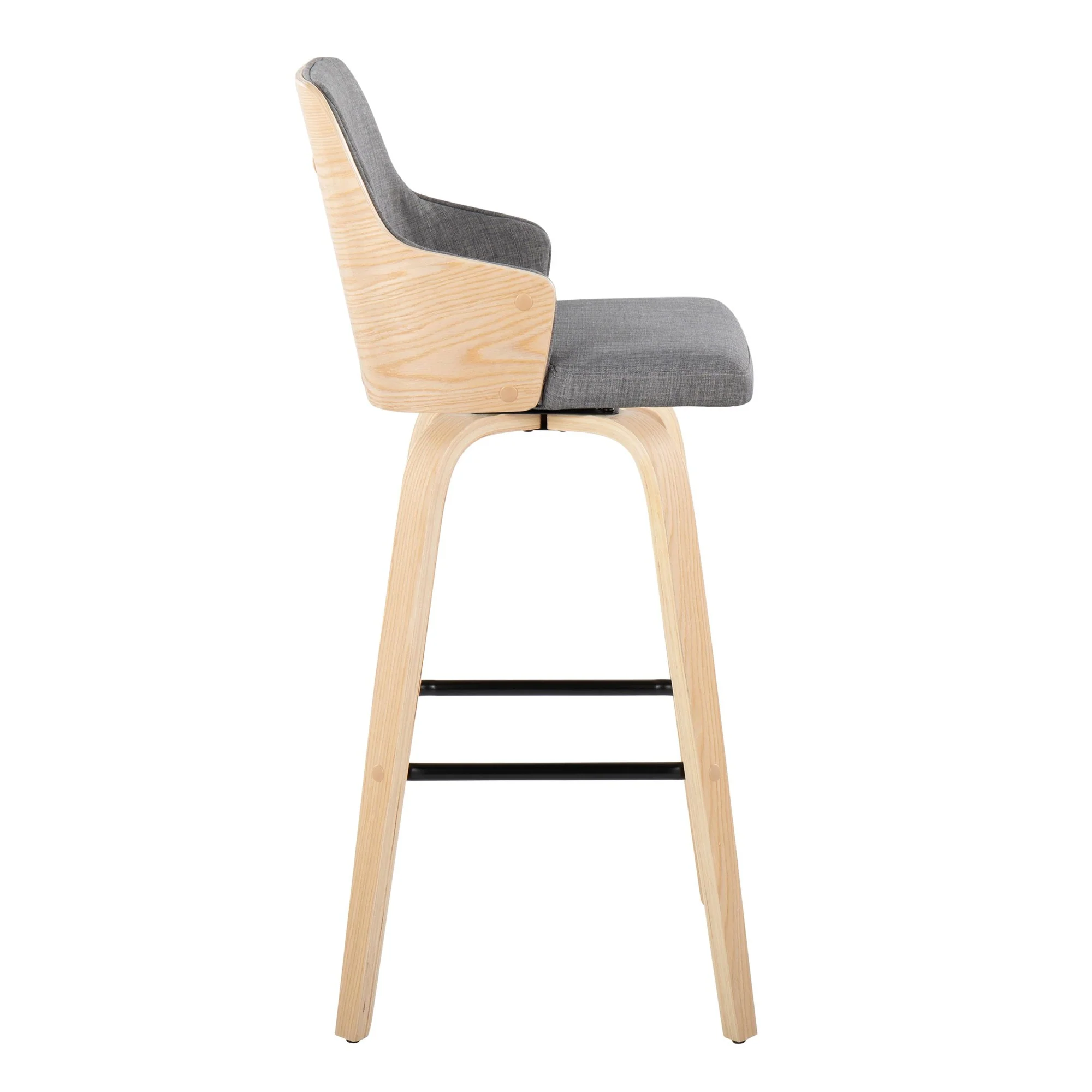 Stella 30" Fixed-Height Barstool - Set of 2 Cream By LumiSource - Image 13