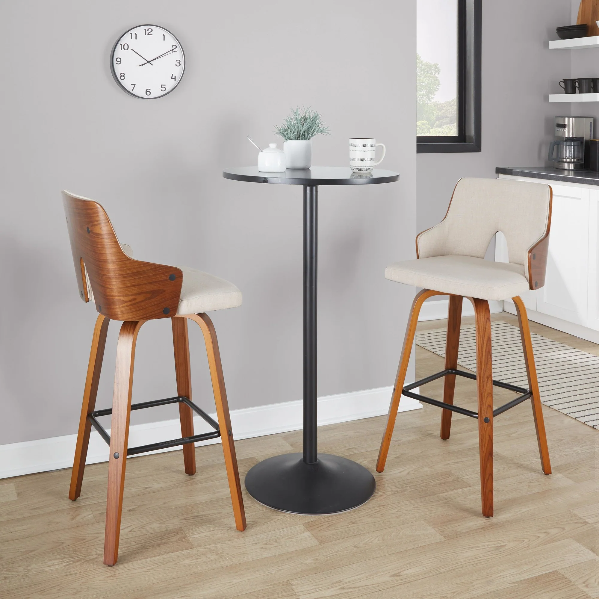 Stella 30" Fixed-Height Barstool - Set of 2 Cream By LumiSource - Image 17