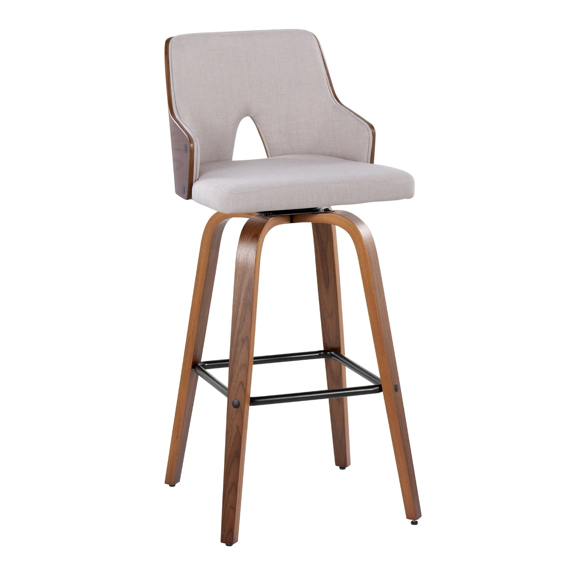 Stella 30" Fixed-Height Barstool - Set of 2 Cream By LumiSource - Image 20