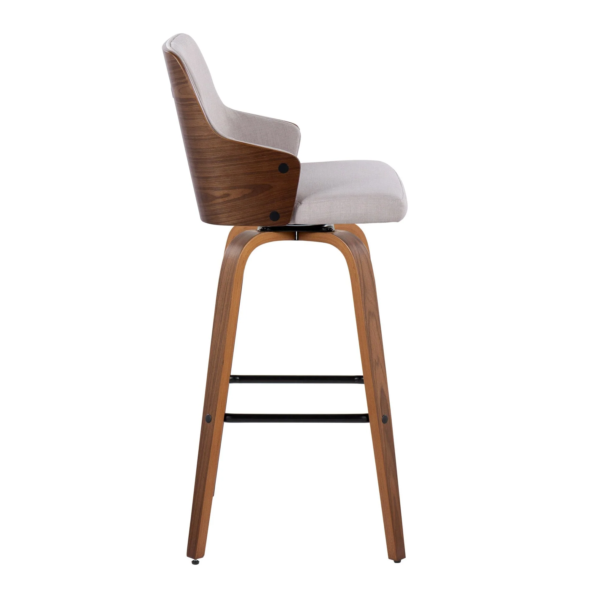 Stella 30" Fixed-Height Barstool - Set of 2 Cream By LumiSource - Image 21