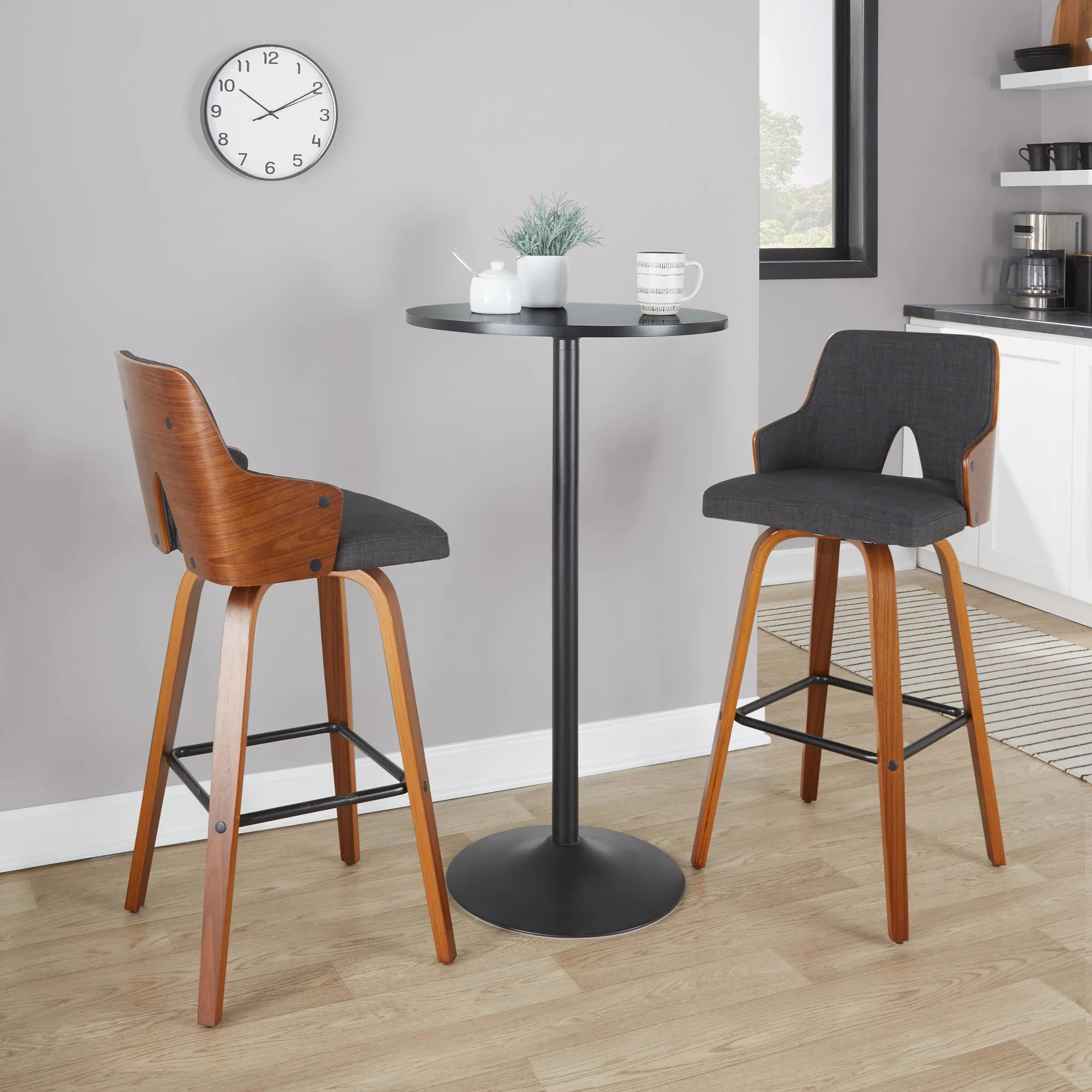 Stella 30" Fixed-Height Barstool - Set of 2 Cream By LumiSource - Image 26