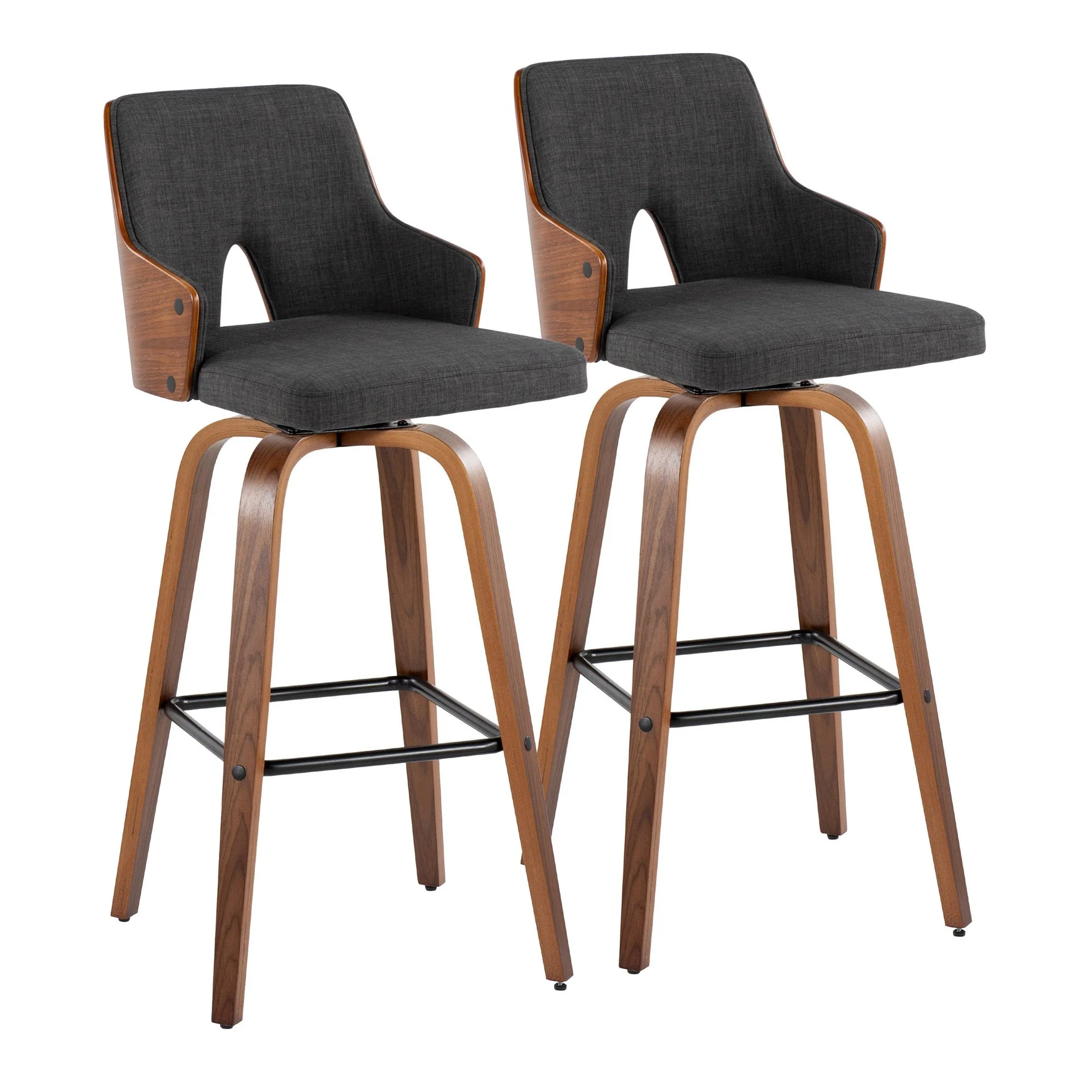 Stella 30" Fixed-Height Barstool - Set of 2 Cream By LumiSource - Image 27