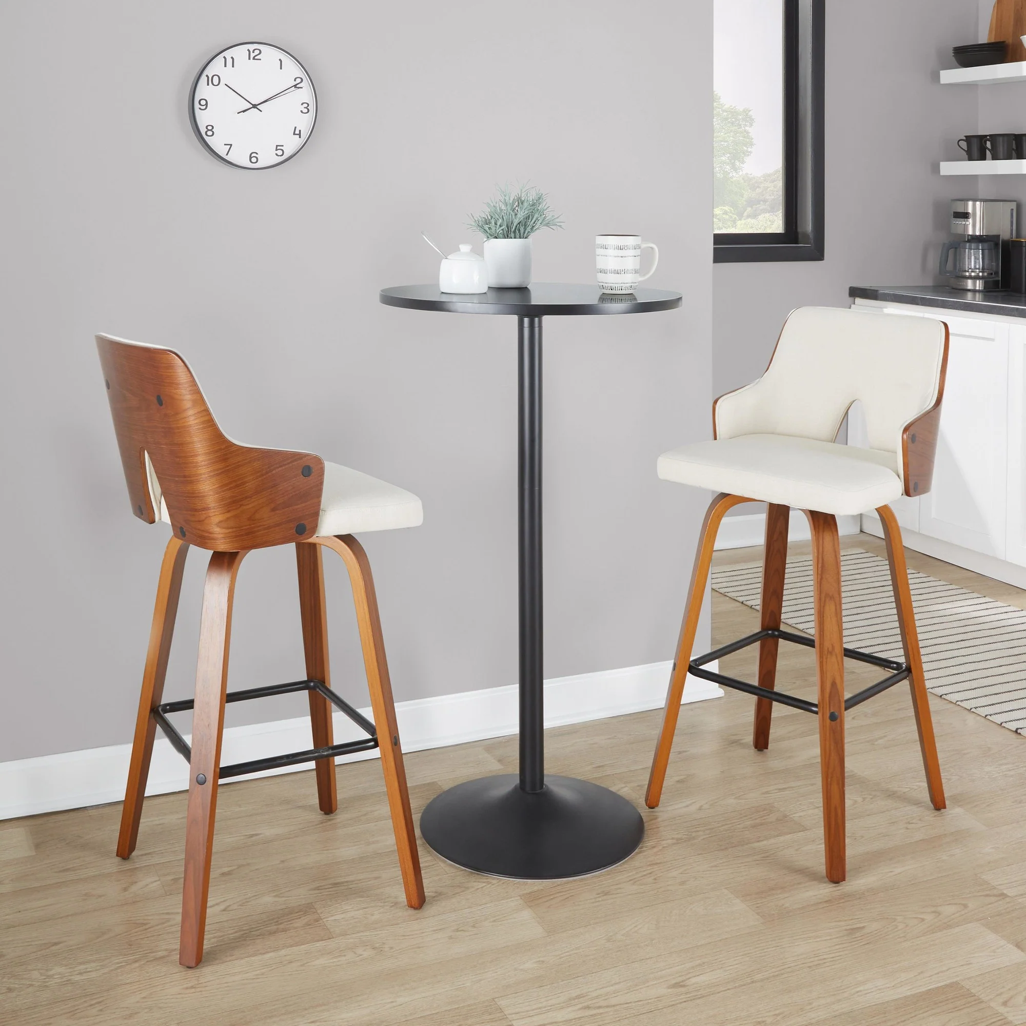 Stella 30" Fixed-Height Barstool - Set of 2 Cream By LumiSource - Image 34