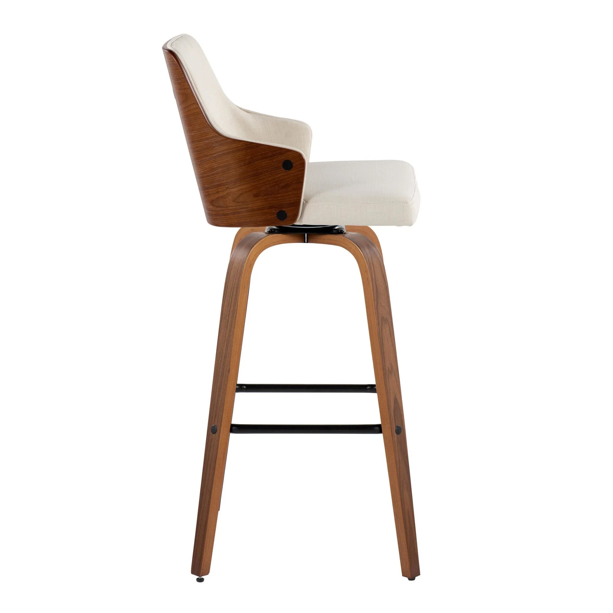 Stella 30" Fixed-Height Barstool - Set of 2 Cream By LumiSource - Image 37