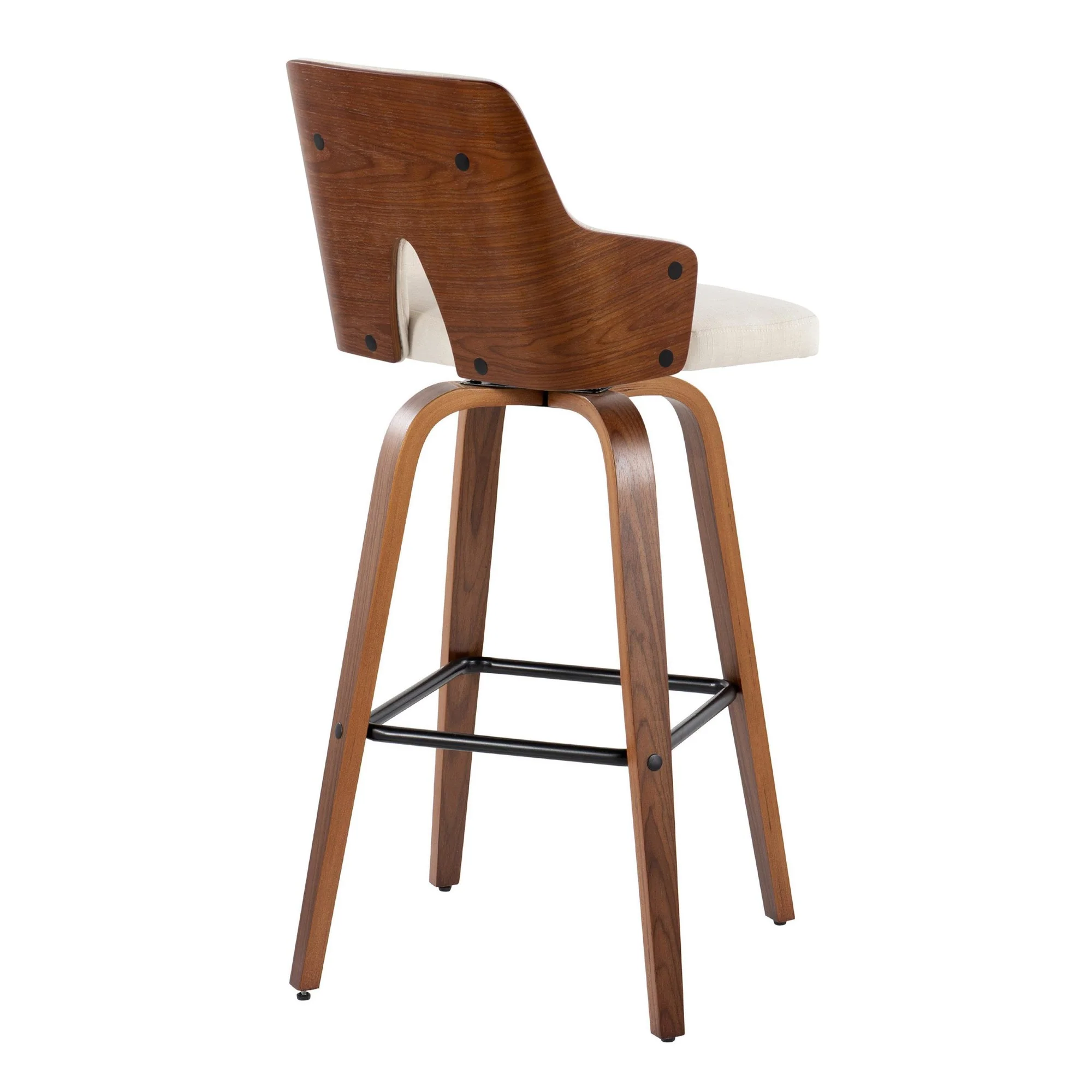 Stella 30" Fixed-Height Barstool - Set of 2 Cream By LumiSource - Image 38