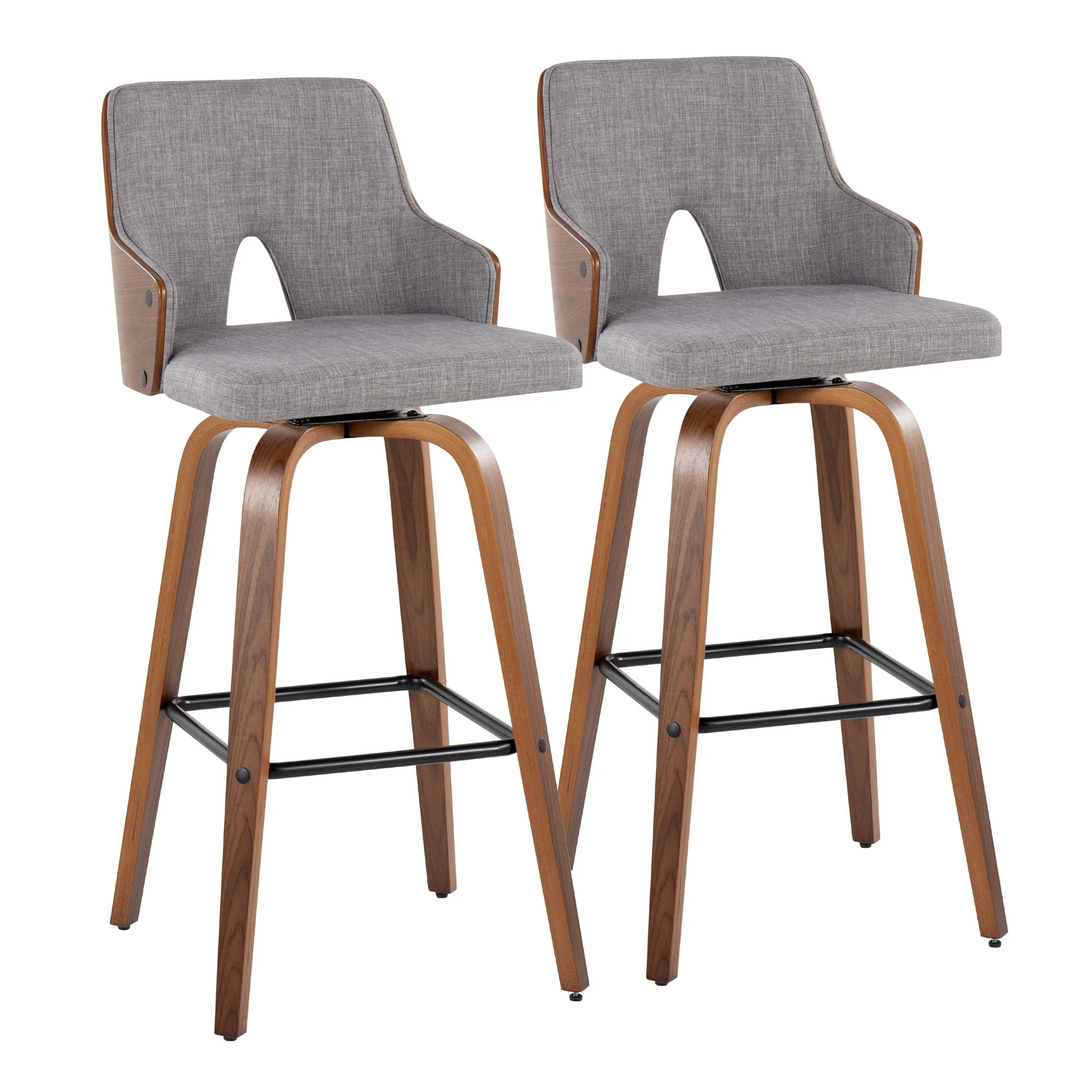 Stella 30" Fixed-Height Barstool - Set of 2 Cream By LumiSource - Image 43