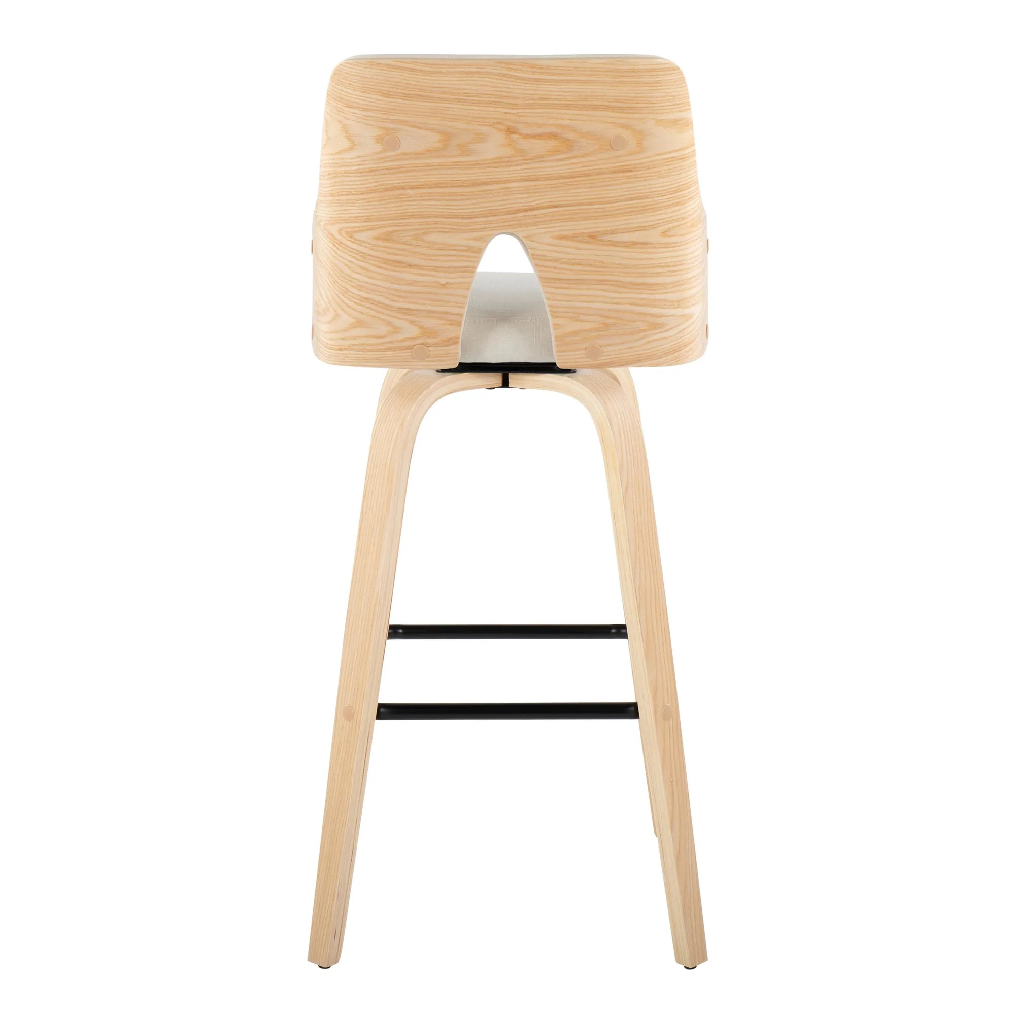 Stella 30" Fixed-Height Barstool - Set of 2 Cream By LumiSource - Image 7