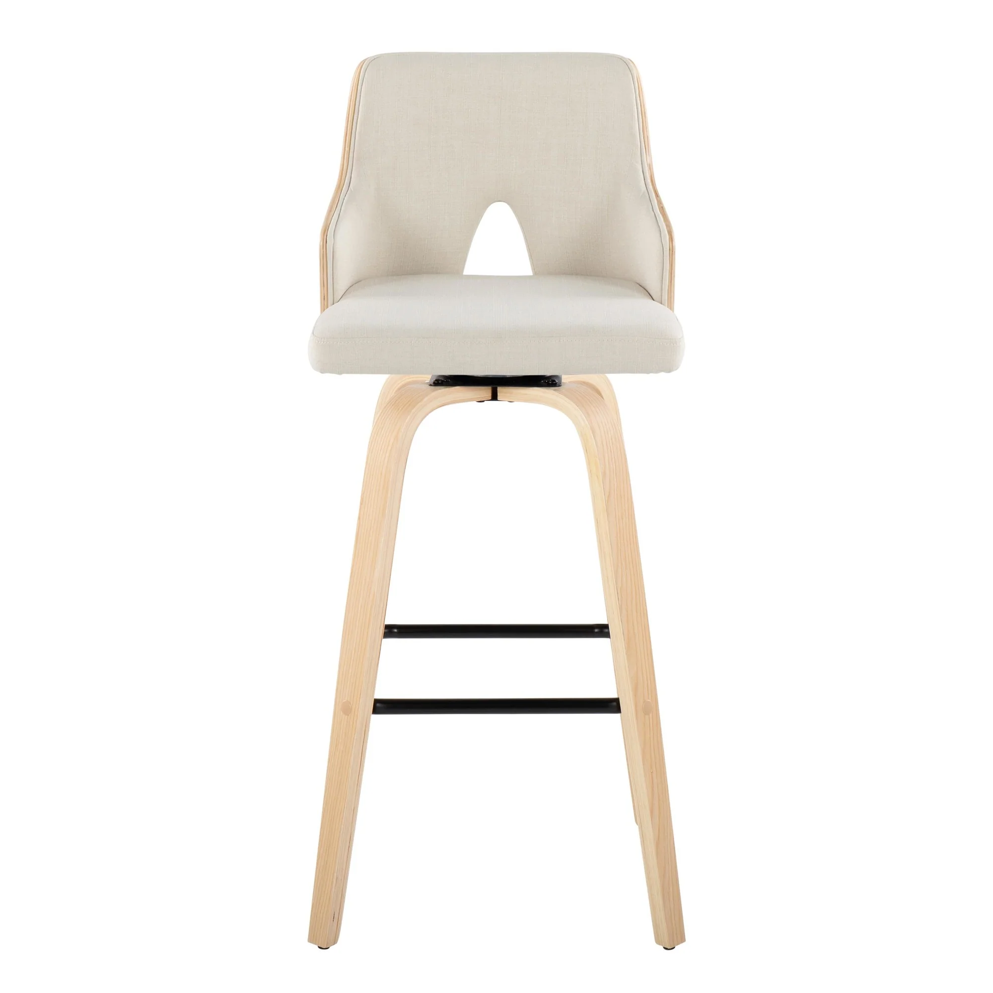 Stella 30" Fixed-Height Barstool - Set of 2 Cream By LumiSource - Image 8