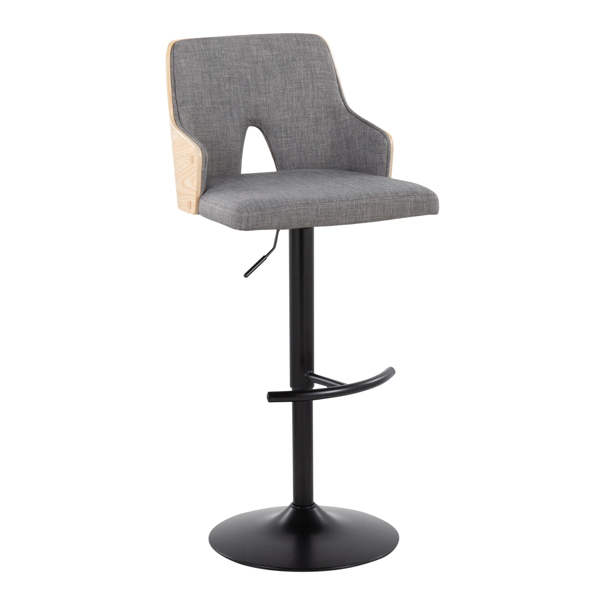 Stella Adjustable Barstool - Set of 2 Cream By LumiSource - Image 10