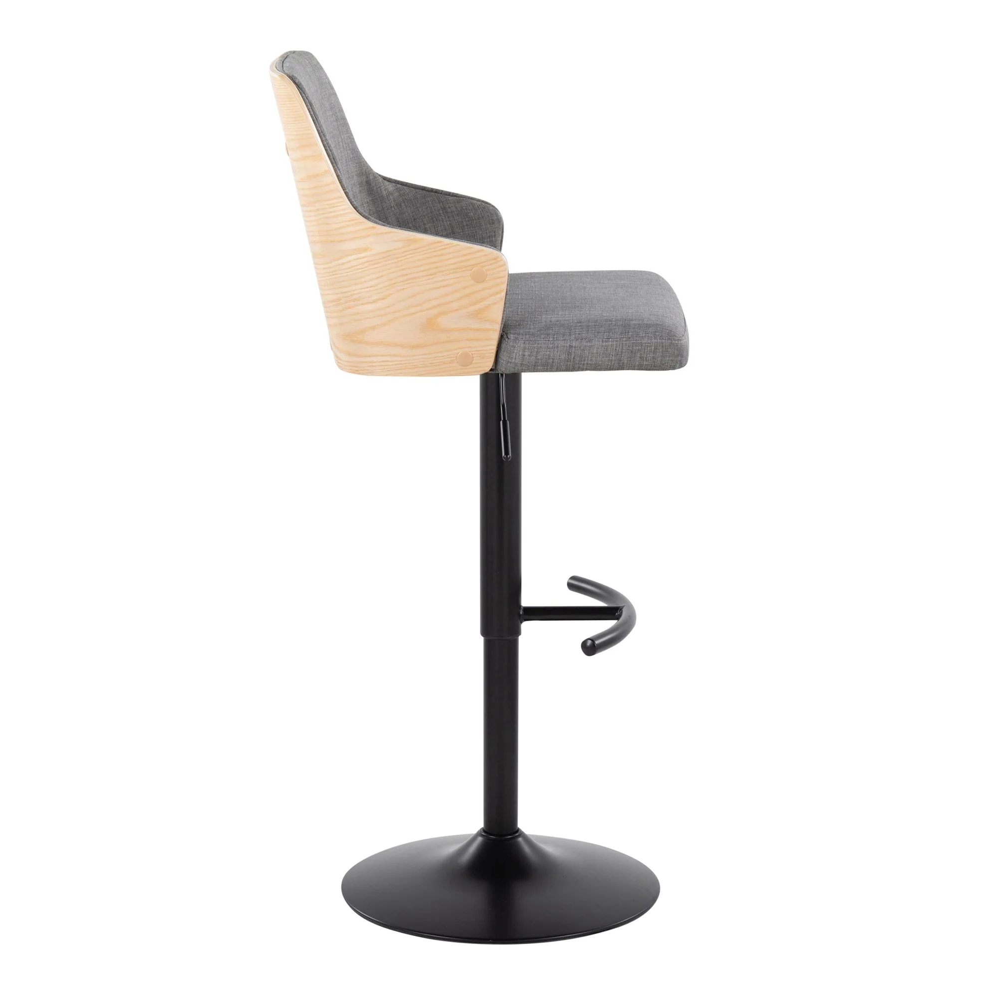 Stella Adjustable Barstool - Set of 2 Cream By LumiSource - Image 11