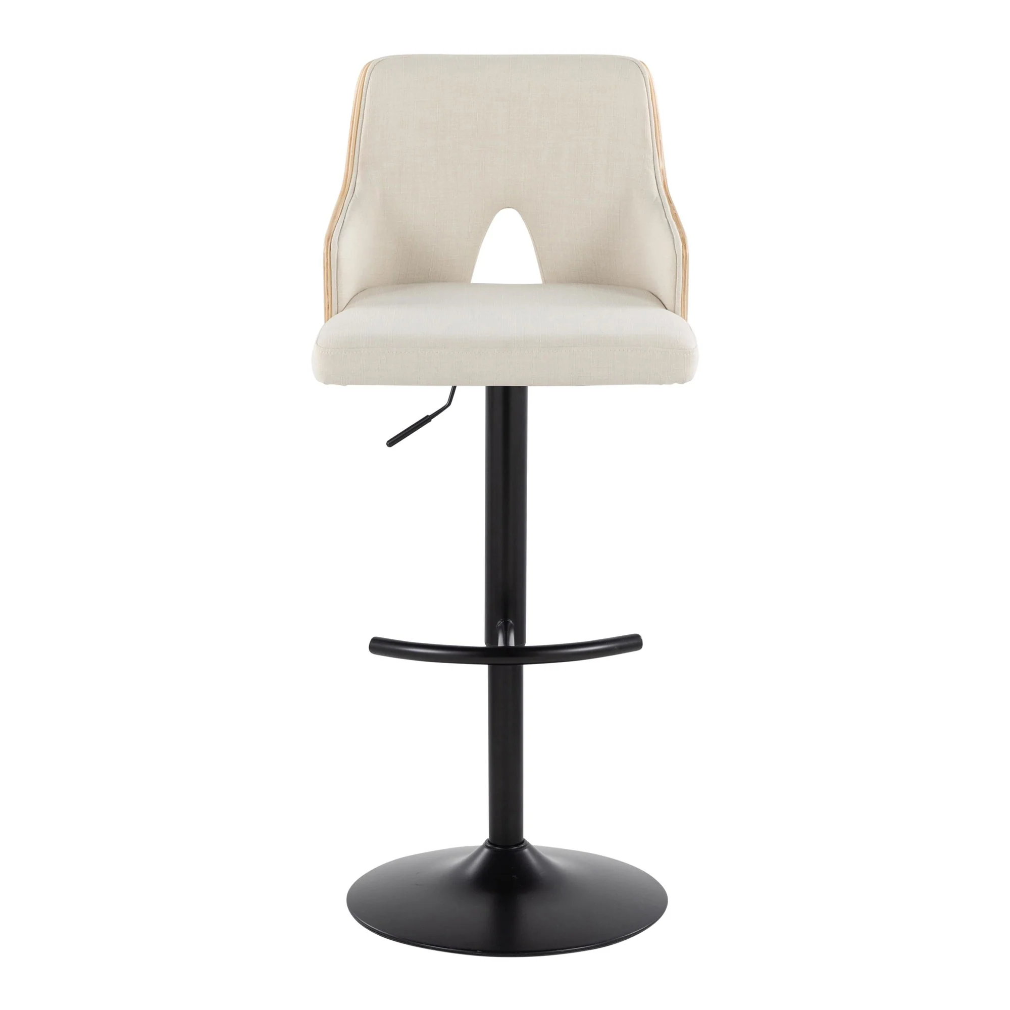 Stella Adjustable Barstool - Set of 2 Cream By LumiSource - Image 8