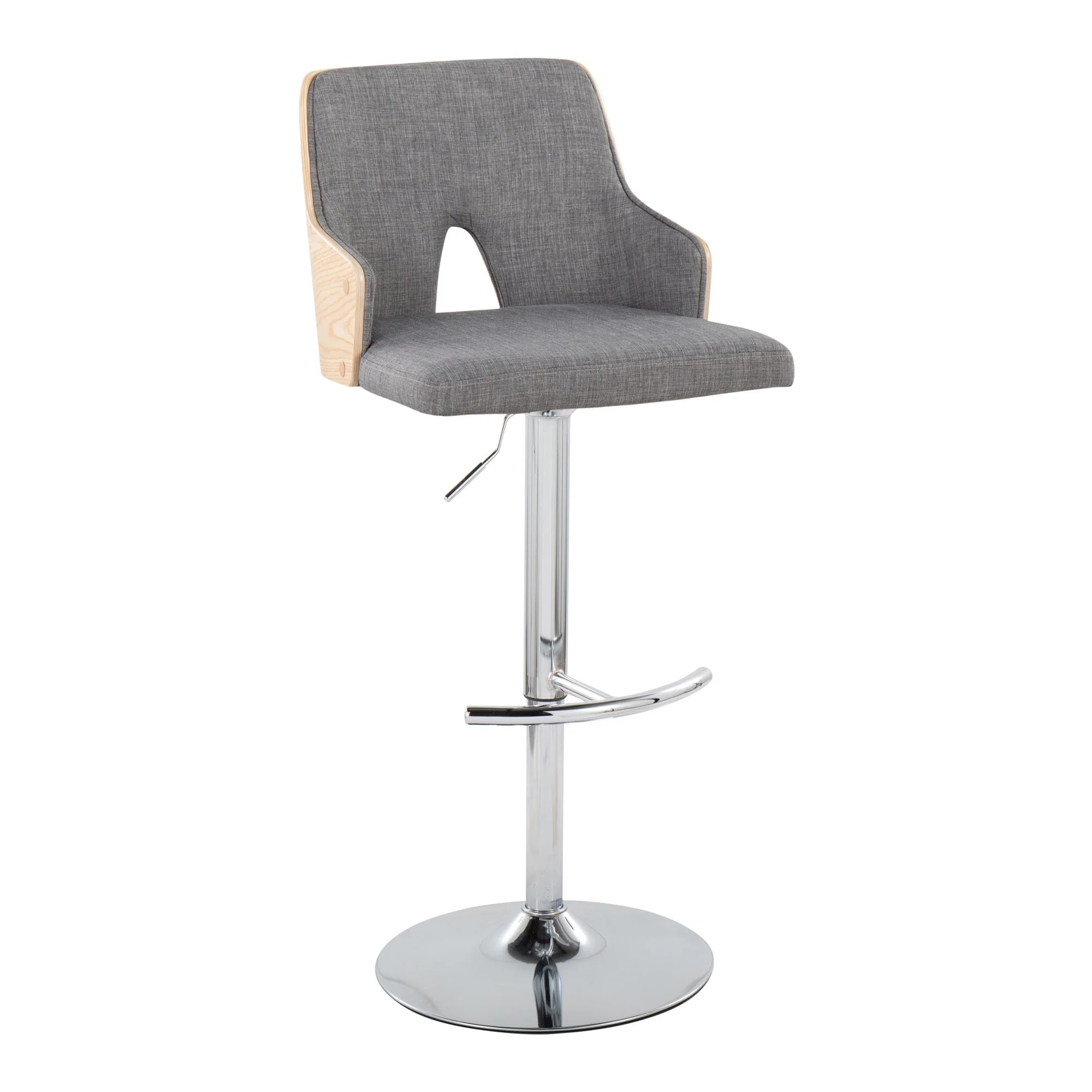 Stella Adjustable Barstool - Set of 2 Cream By LumiSource - Image 10