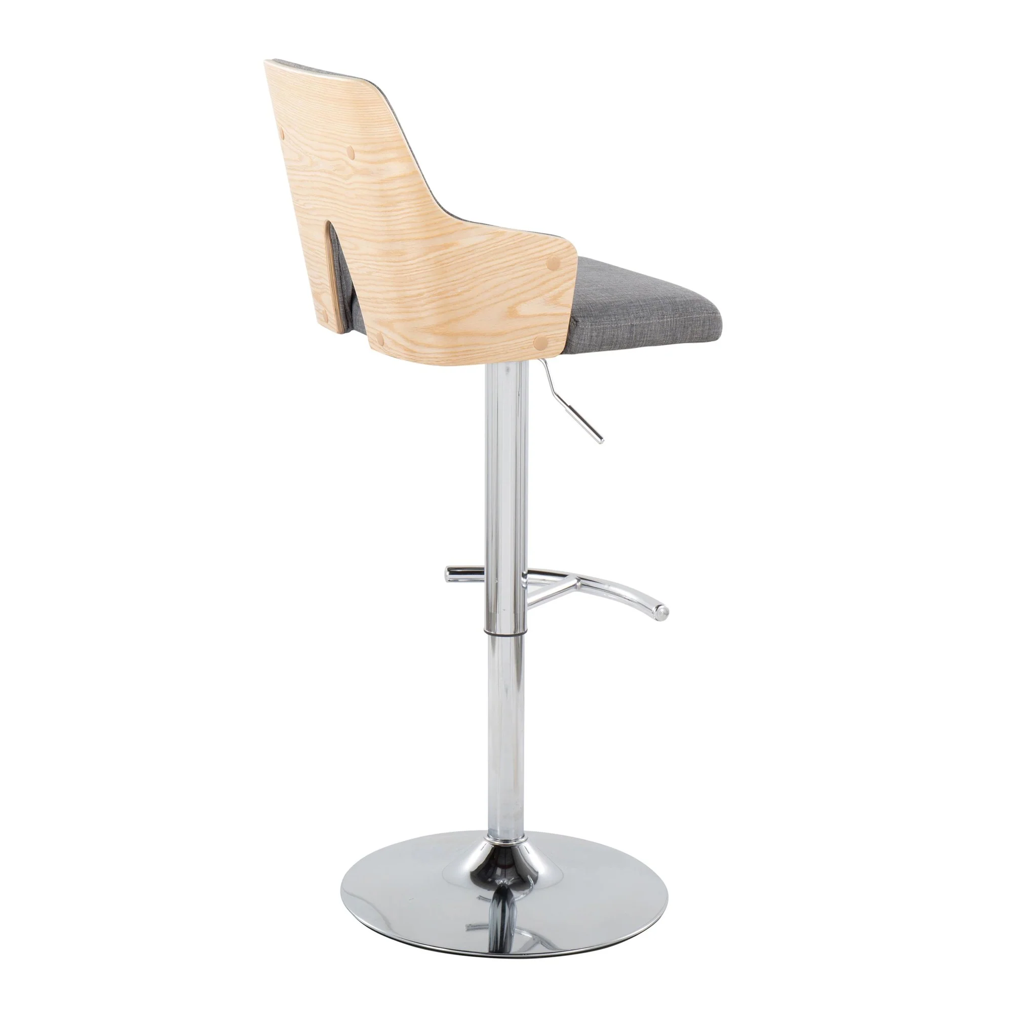 Stella Adjustable Barstool - Set of 2 Cream By LumiSource - Image 12