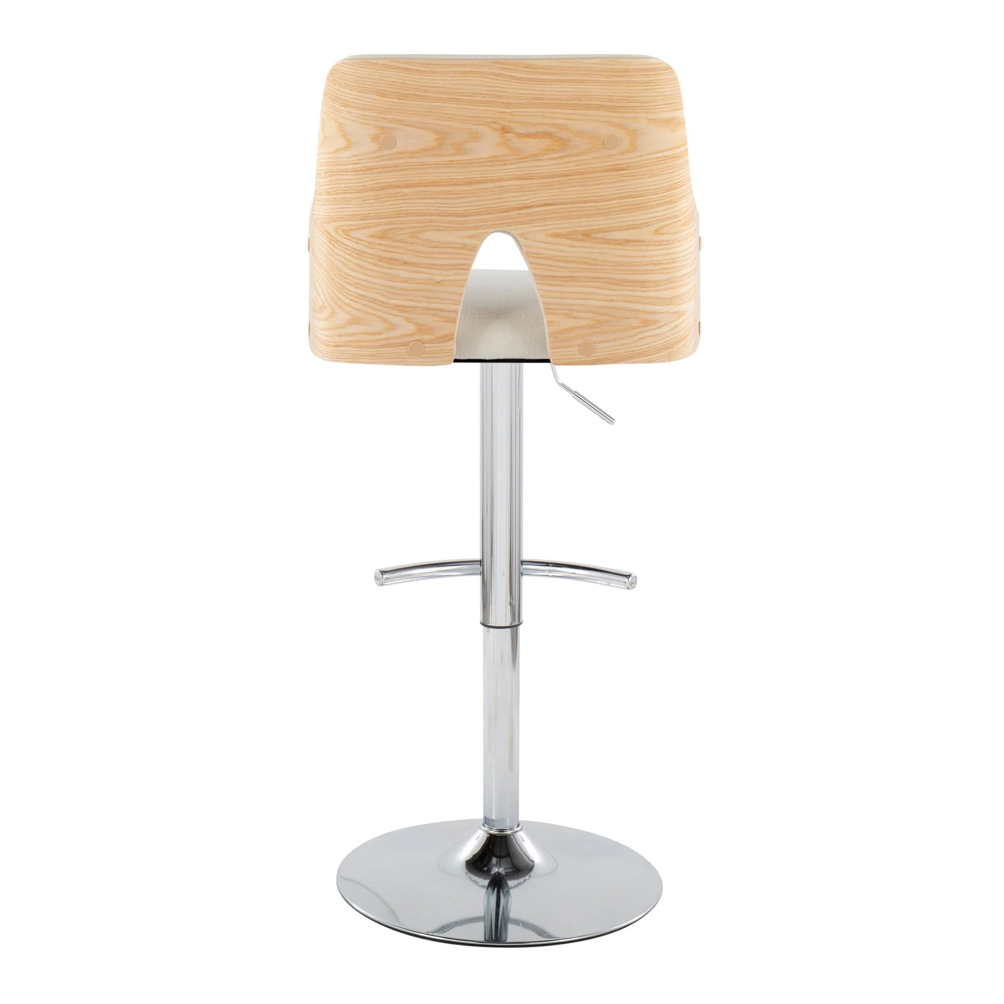 Stella Adjustable Barstool - Set of 2 Cream By LumiSource - Image 7