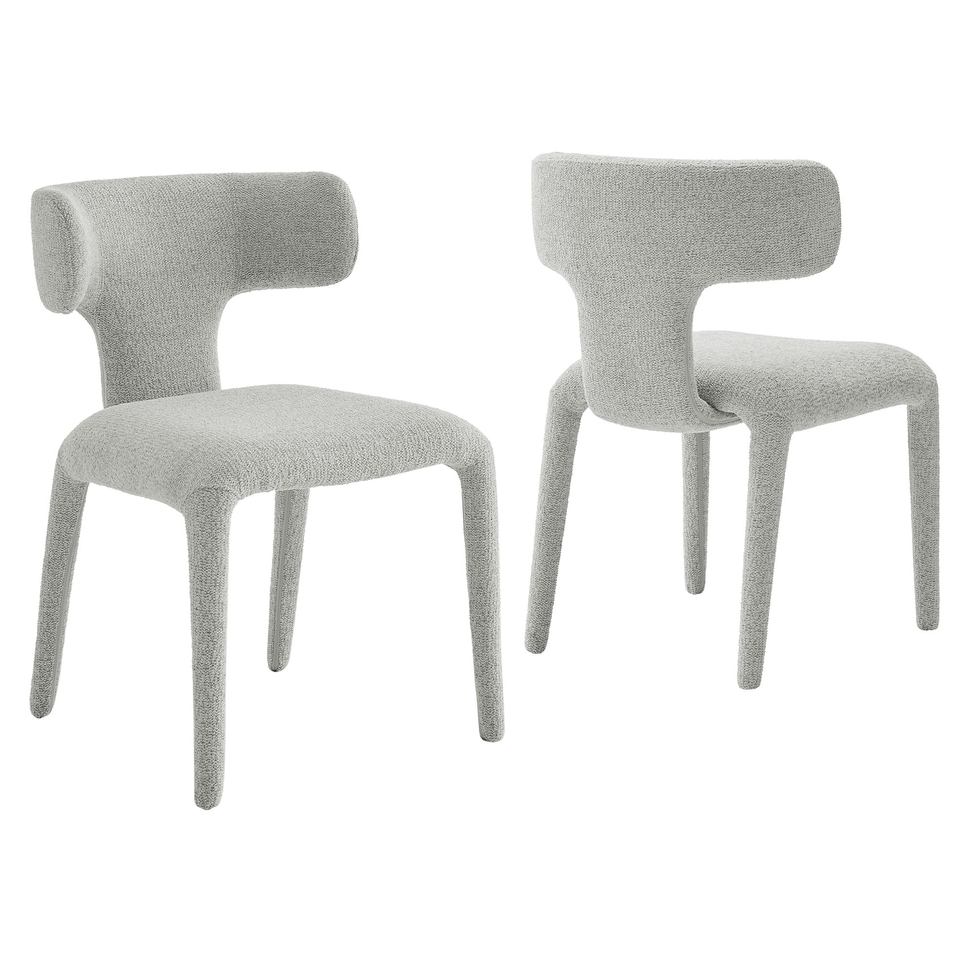 Stellan Curved Back Boucle Upholstered Dining Chair Set of 2 by Modway - Image 12