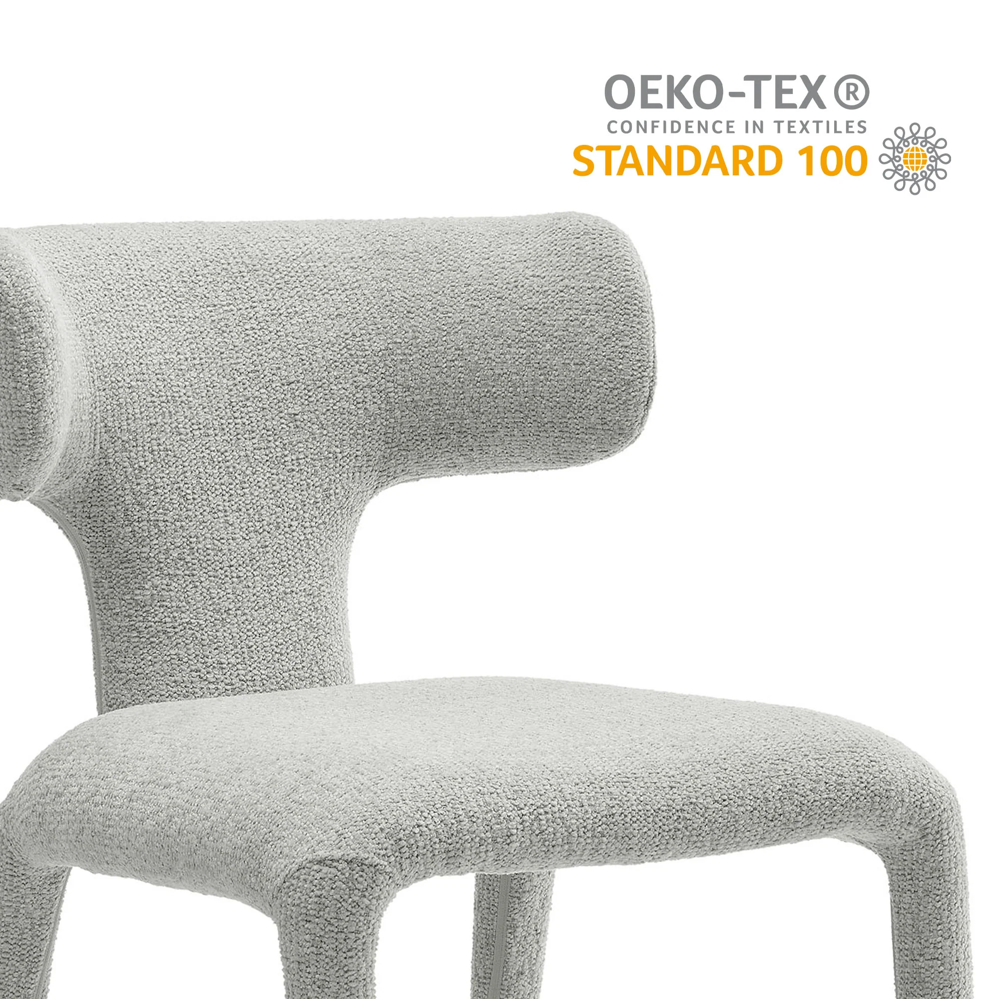Stellan Curved Back Boucle Upholstered Dining Chair Set of 2 by Modway - Image 22