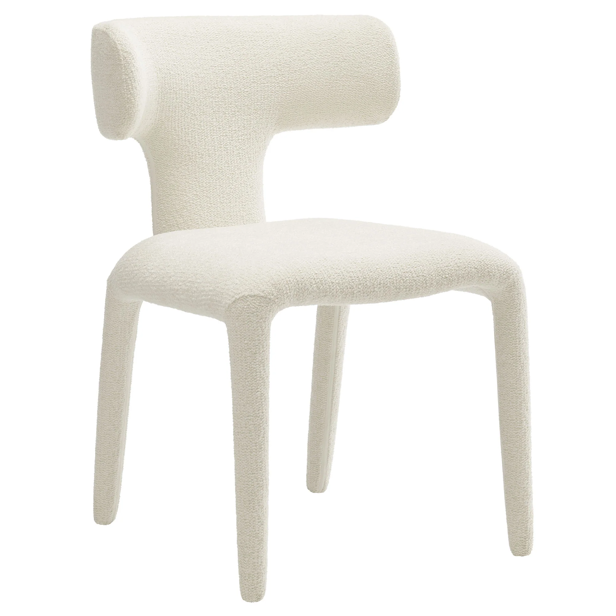 Stellan Curved Back Boucle Upholstered Dining Chair Set of 2 by Modway - Image 3