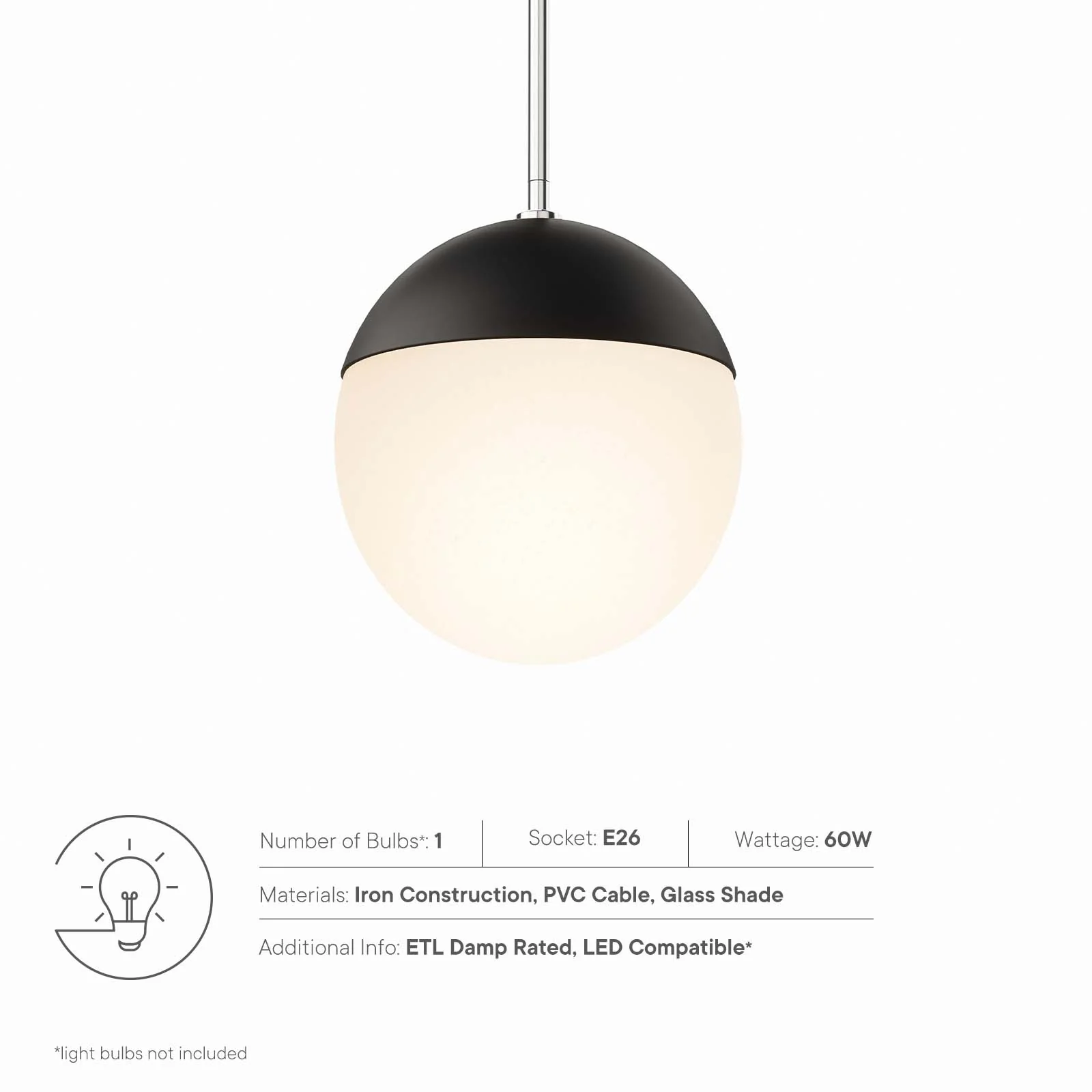 Stellar 1-Light Pendant Light By Modway - EEI-5653 - Image 7