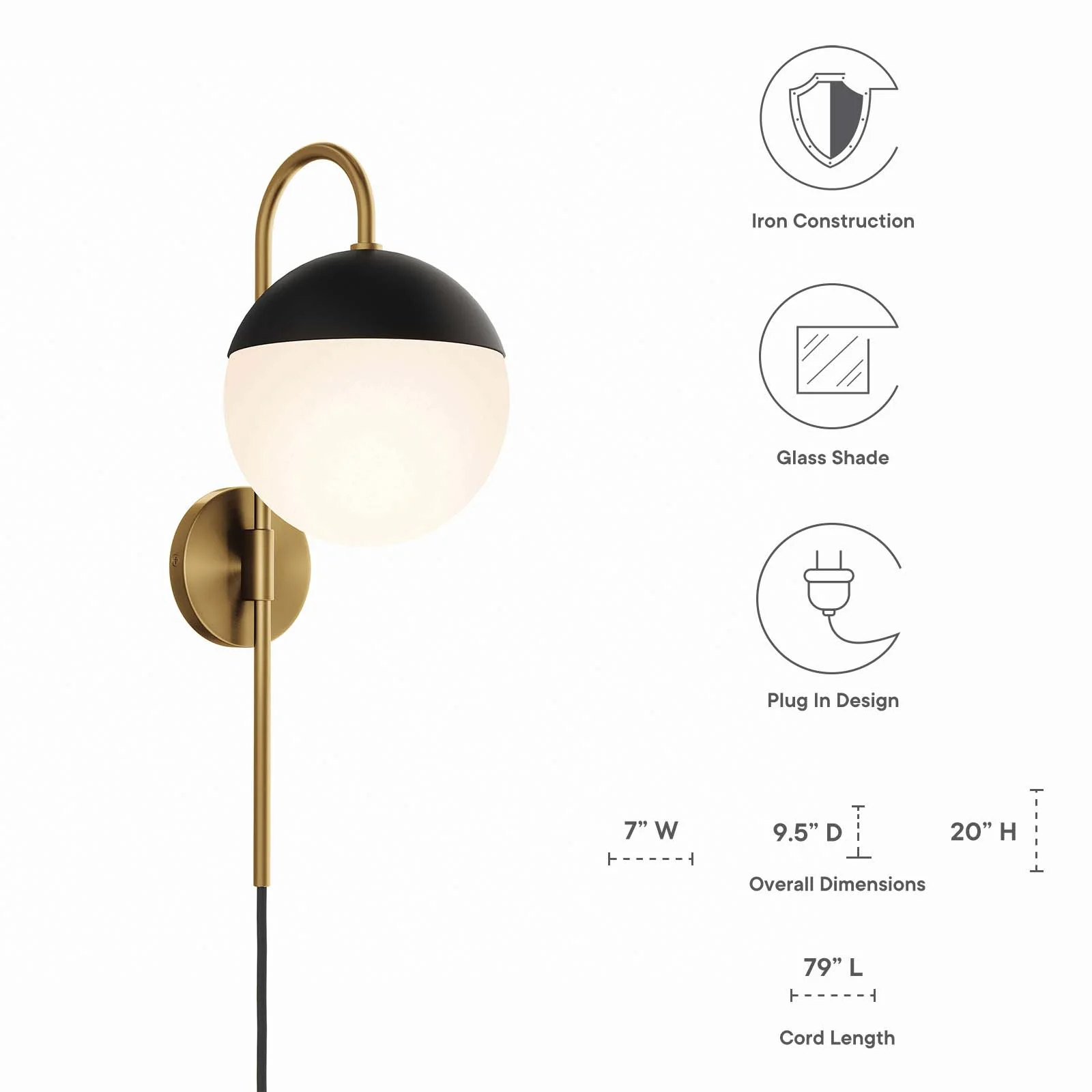 Stellar 1-Light Wall Sconce By Modway - EEI-5654 - Image 14