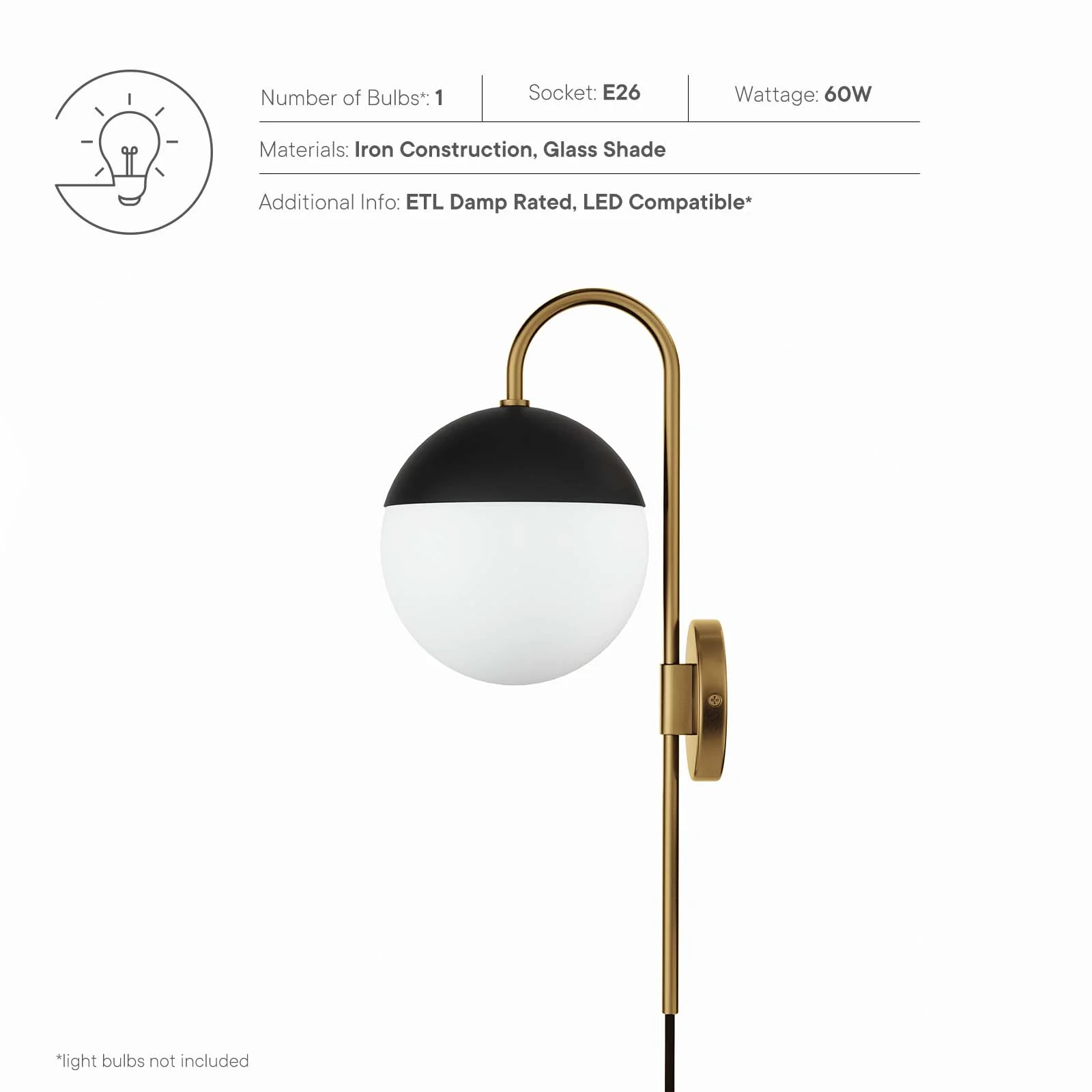 Stellar 1-Light Wall Sconce By Modway - EEI-5654 - Image 15