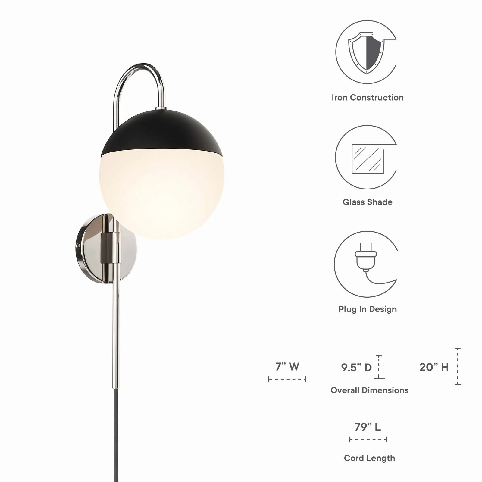 Stellar 1-Light Wall Sconce By Modway - EEI-5654 - Image 6