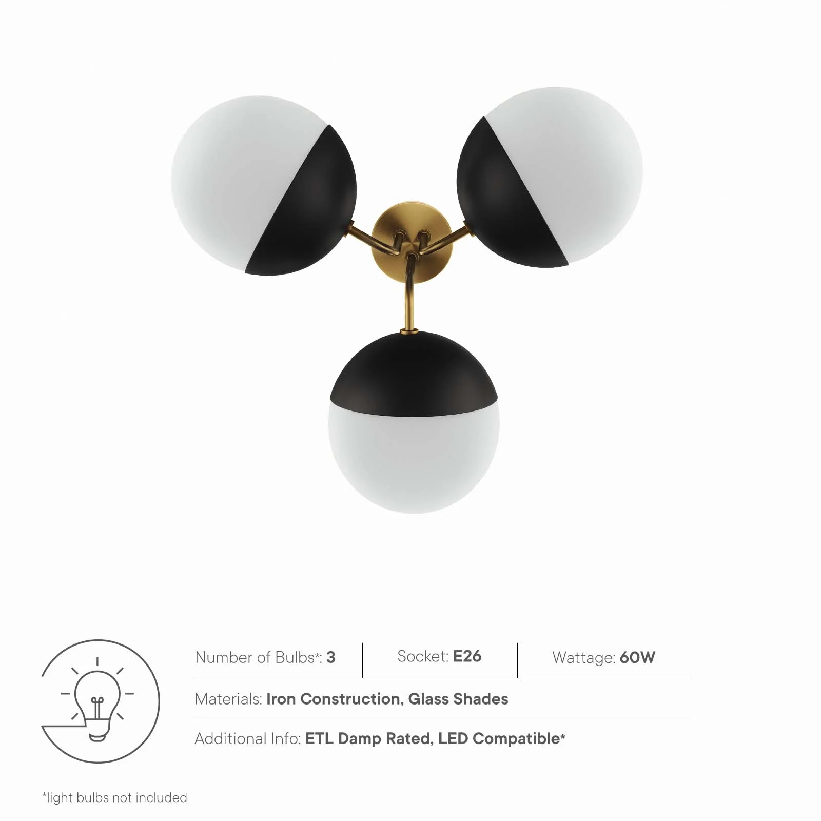 Stellar 3-Light Semi-Flush Ceiling Light By Modway - EEI-5656 - Image 15
