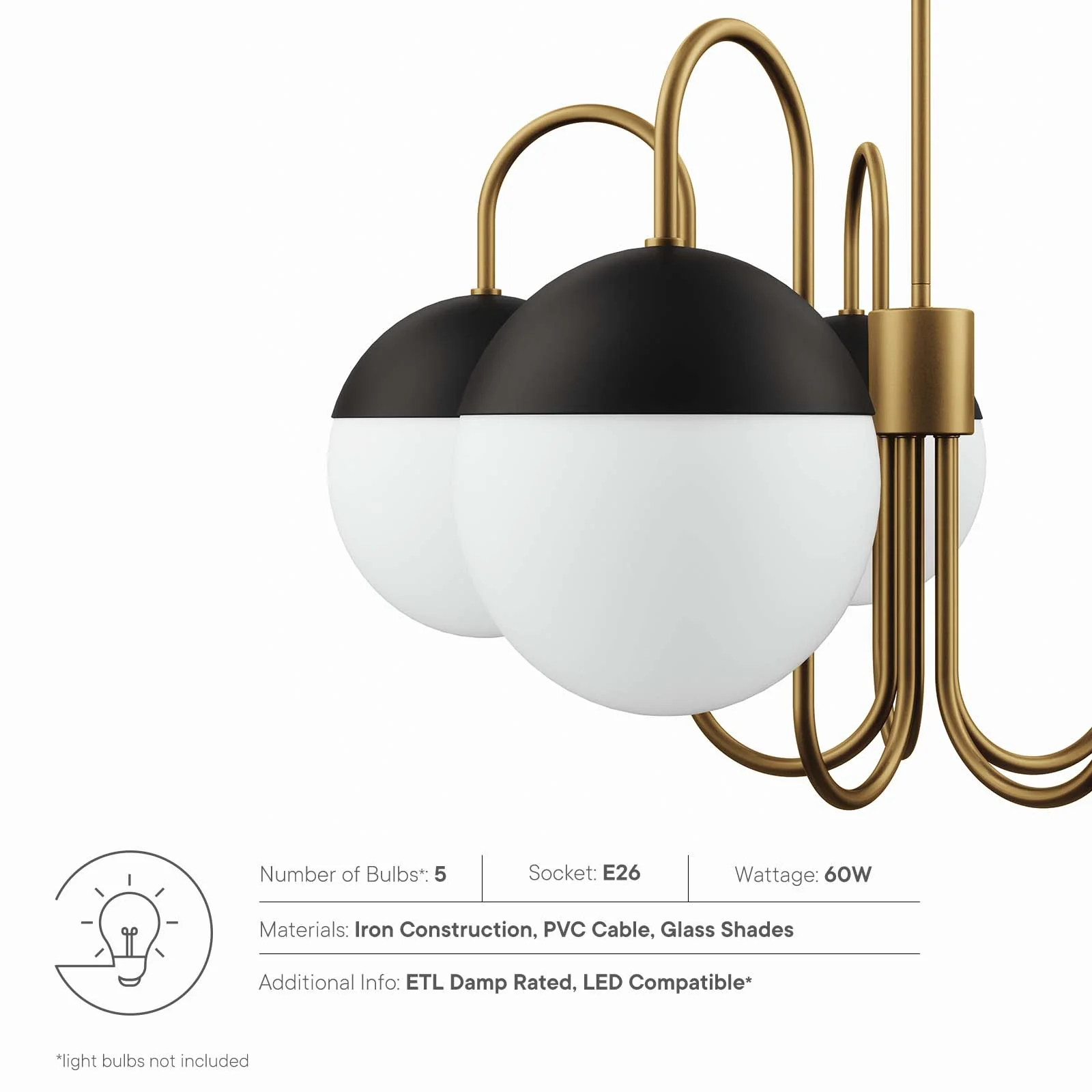 Stellar 5-Light Chandelier By Modway - EEI-5658 - Image 14