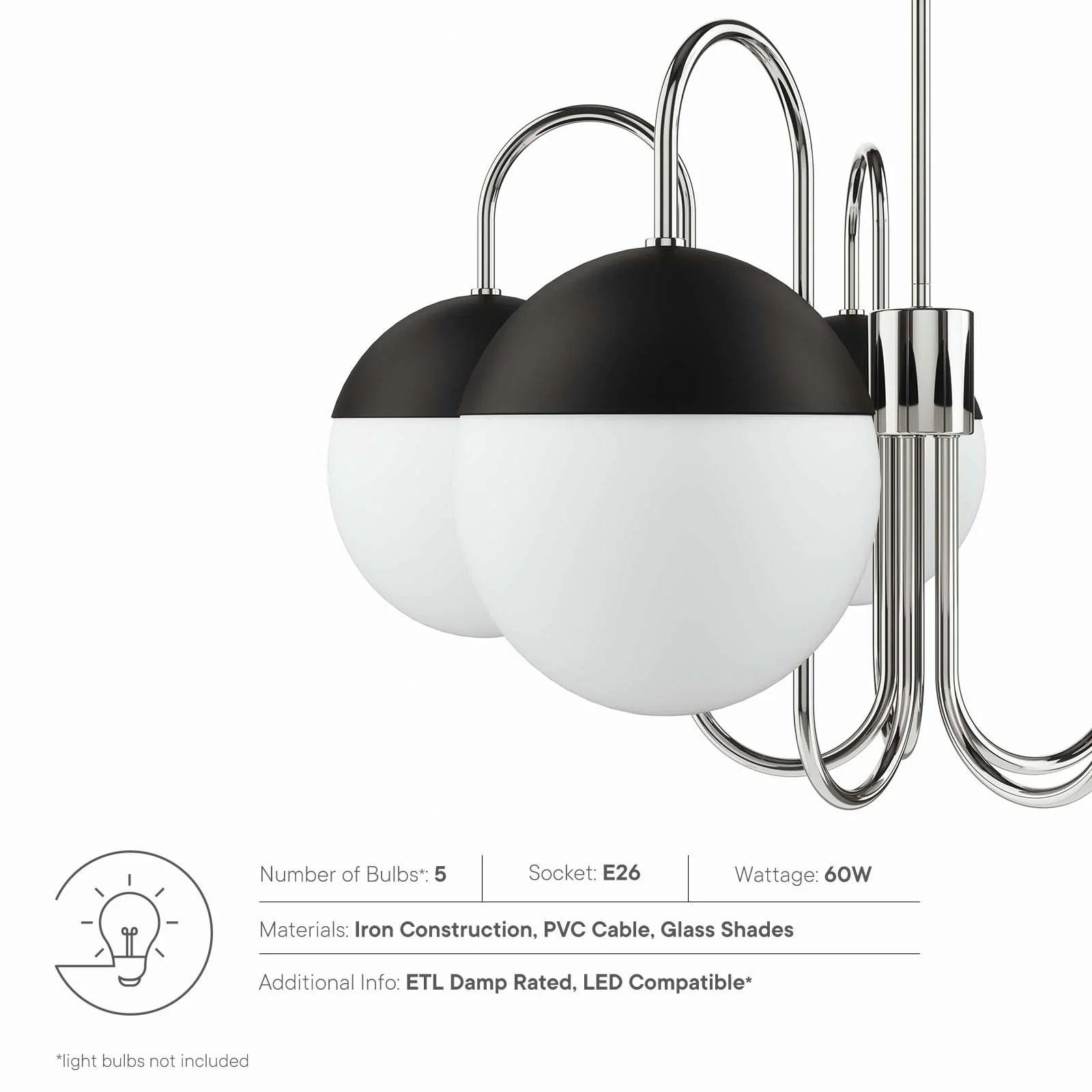 Stellar 5-Light Chandelier By Modway - EEI-5658 - Image 6