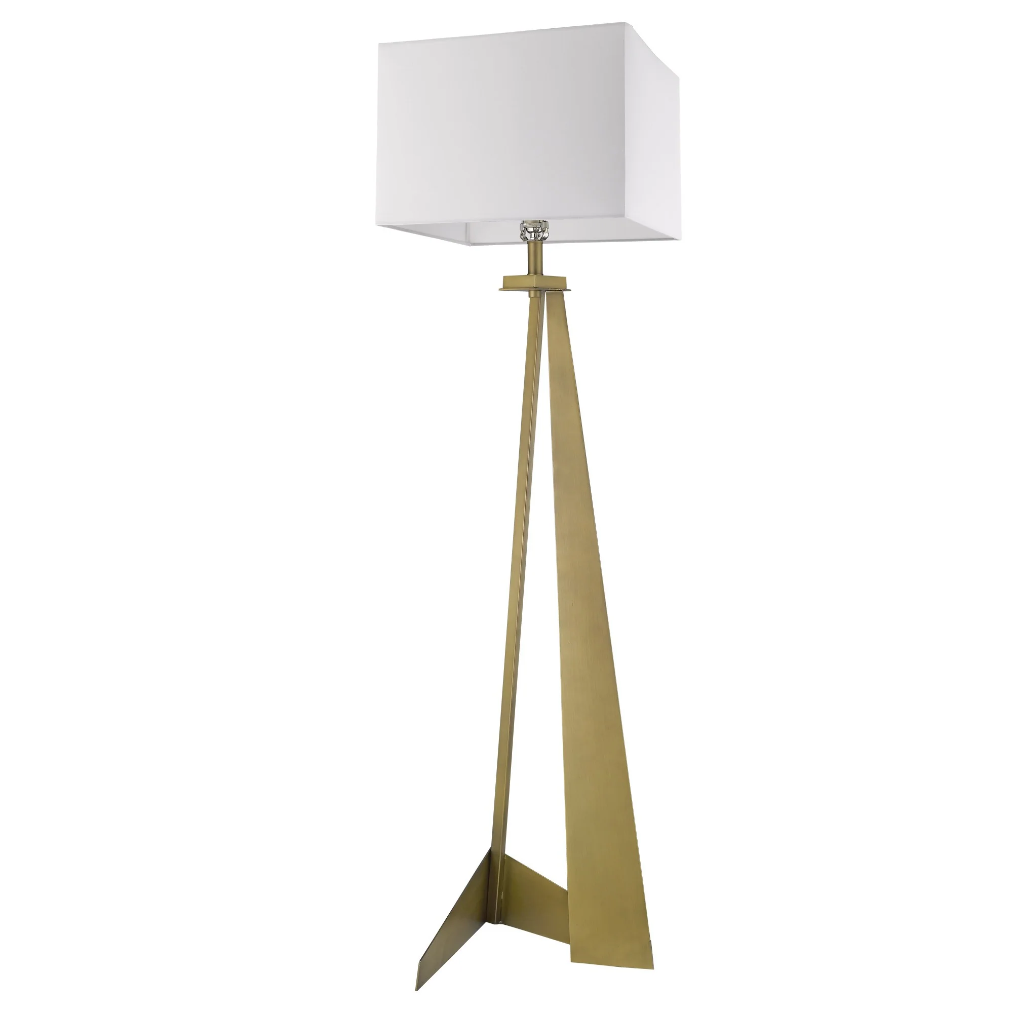 Stratos 1-Light Aged Brass Floor Lamp By Homeroots - Image 2