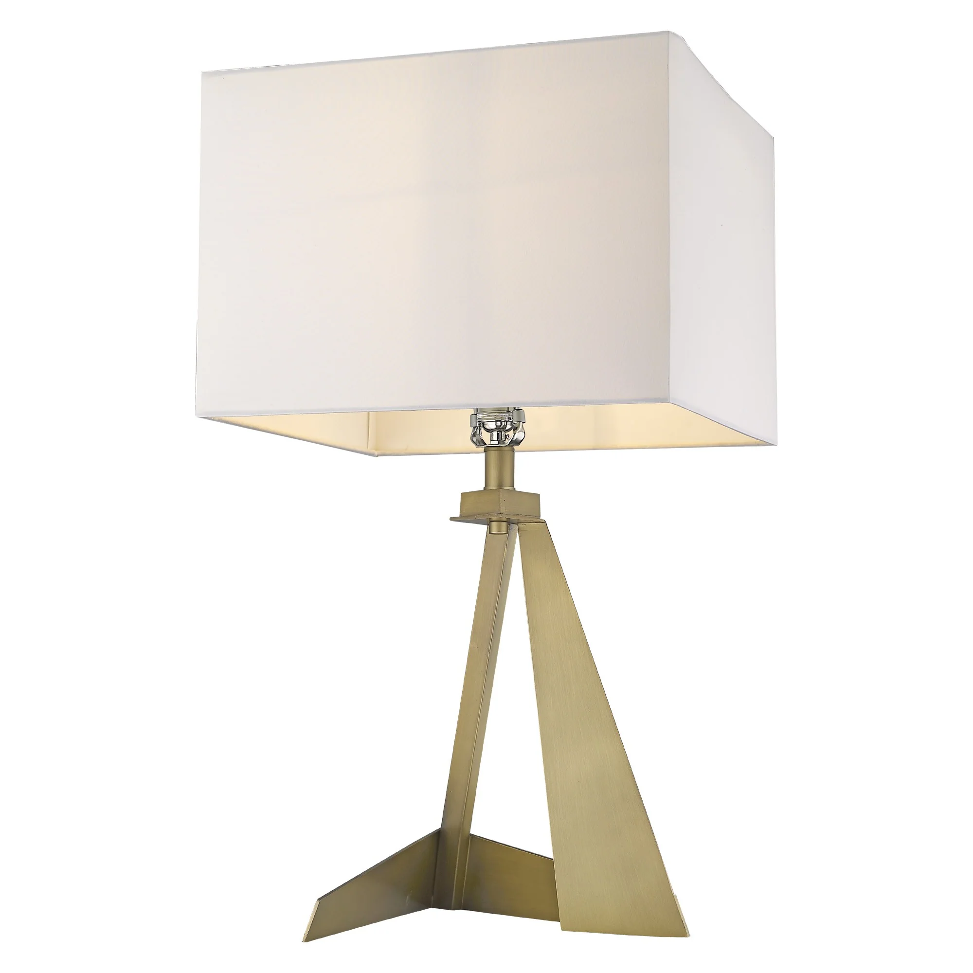 Stratos 1-Light Aged Brass Table Lamp By Homeroots - Image 2