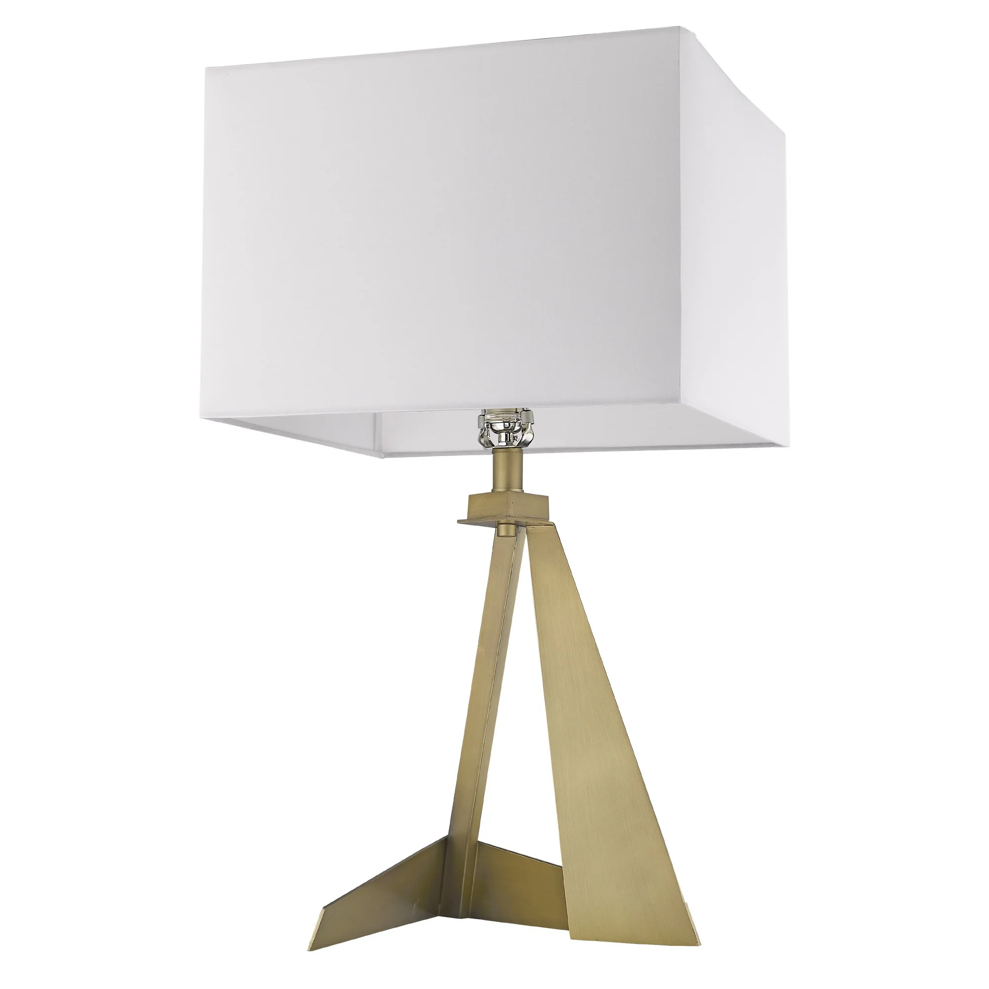 Stratos 1-Light Aged Brass Table Lamp By Homeroots - Image 3