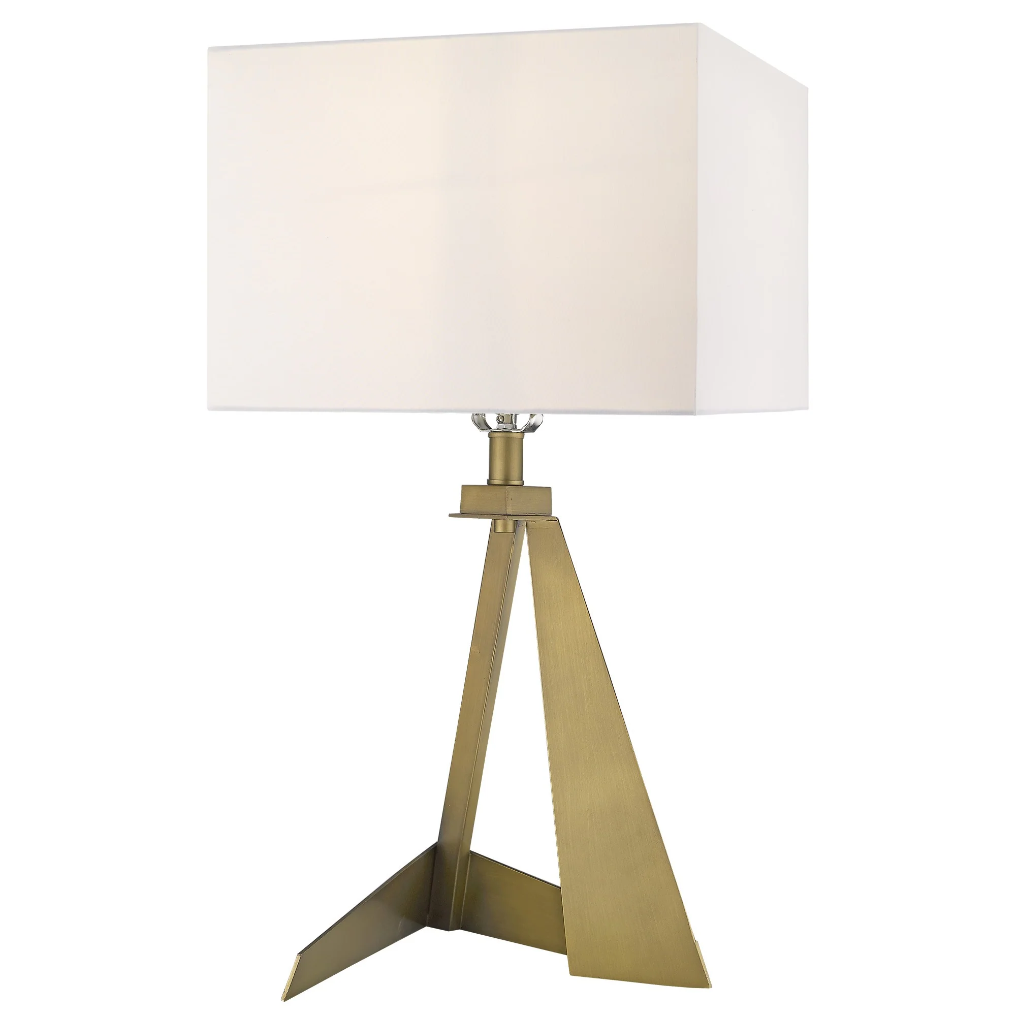 Stratos 1-Light Aged Brass Table Lamp By Homeroots - Image 4