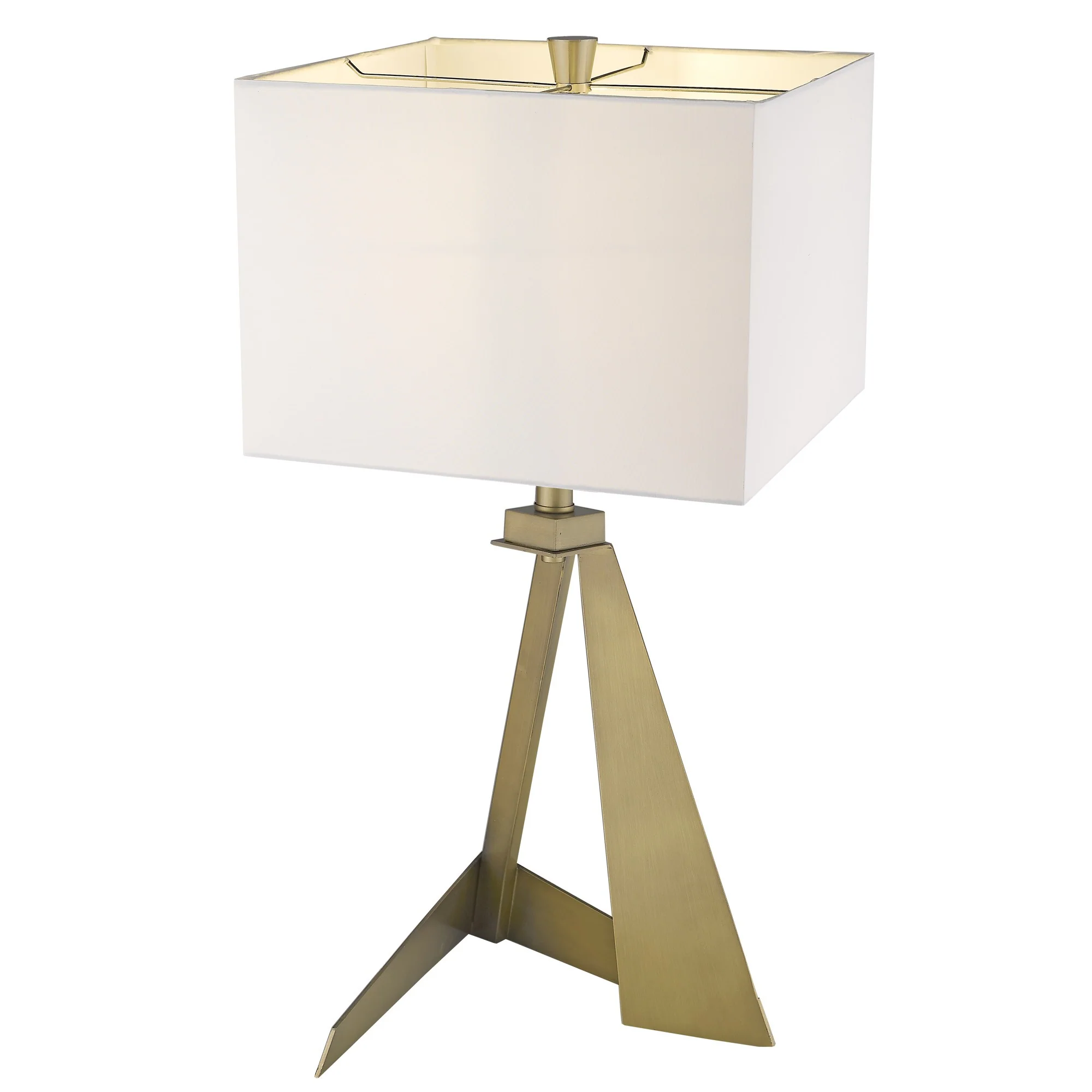 Stratos 1-Light Aged Brass Table Lamp By Homeroots - Image 6