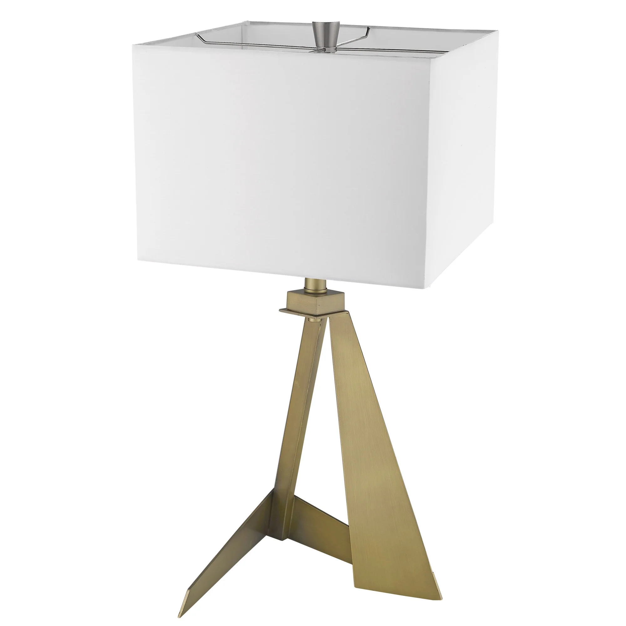 Stratos 1-Light Aged Brass Table Lamp By Homeroots - Image 7