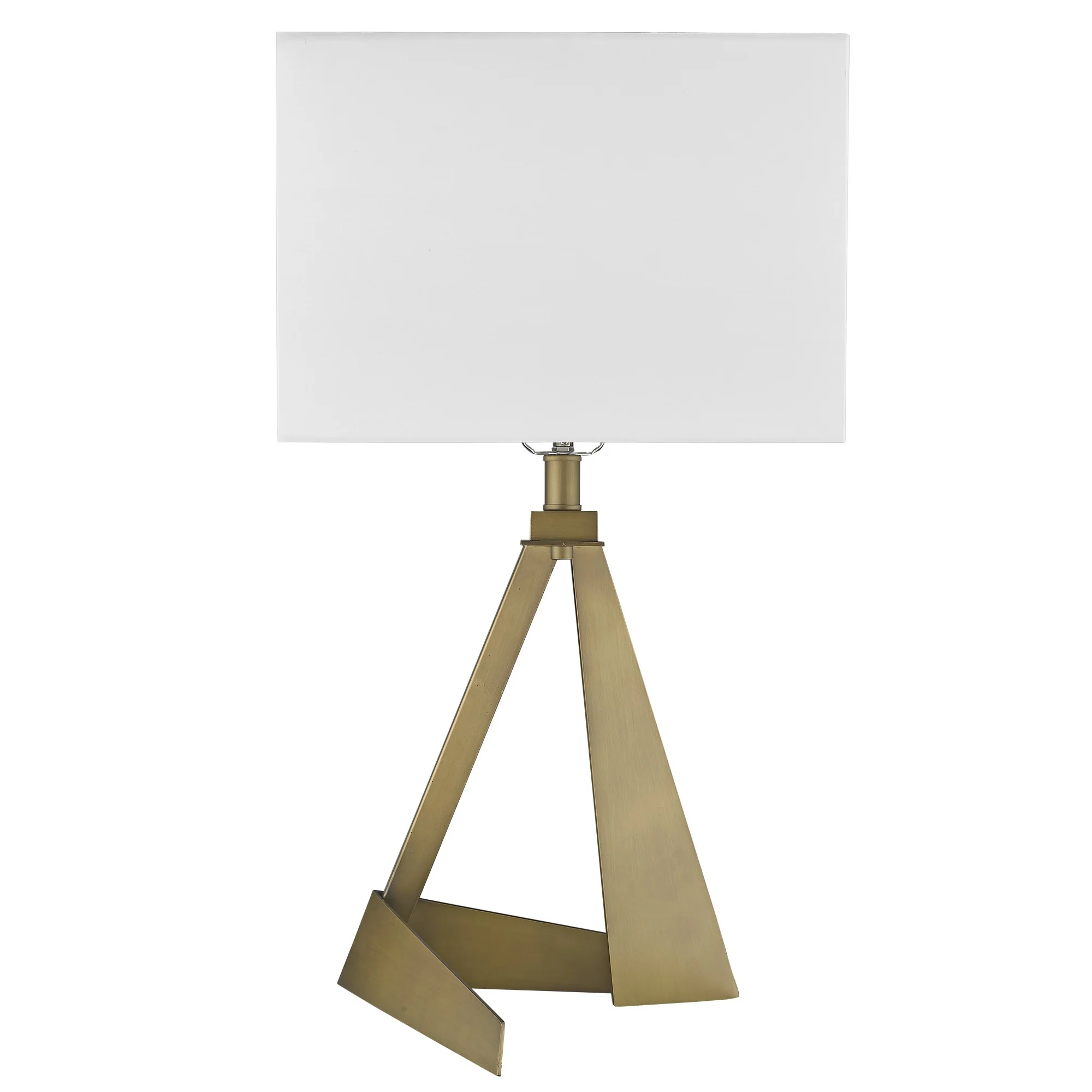 Stratos 1-Light Aged Brass Table Lamp By Homeroots - Image 9