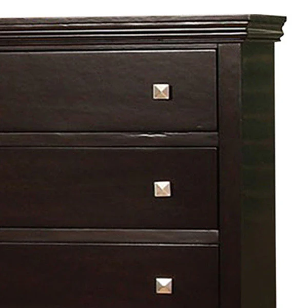 Sturdy Capacious Wooden Chest, Brown By Benzara - Image 3